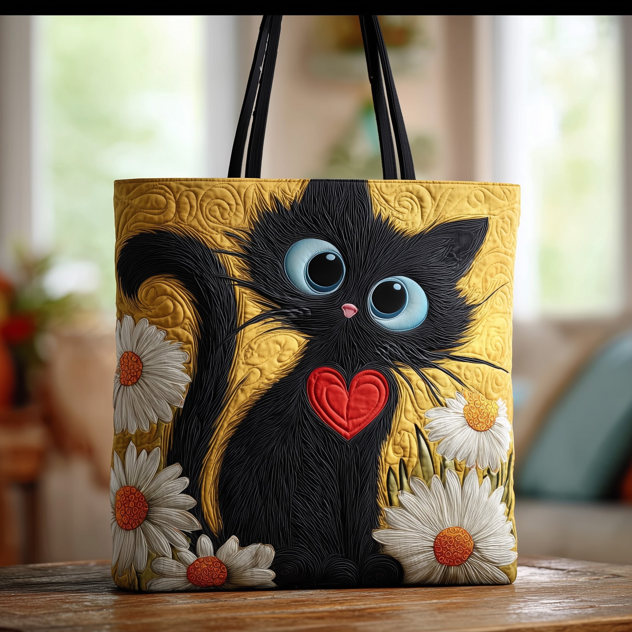 Whimsy Cat Quilted Tote Bag GFTONT2117 - Giftroza