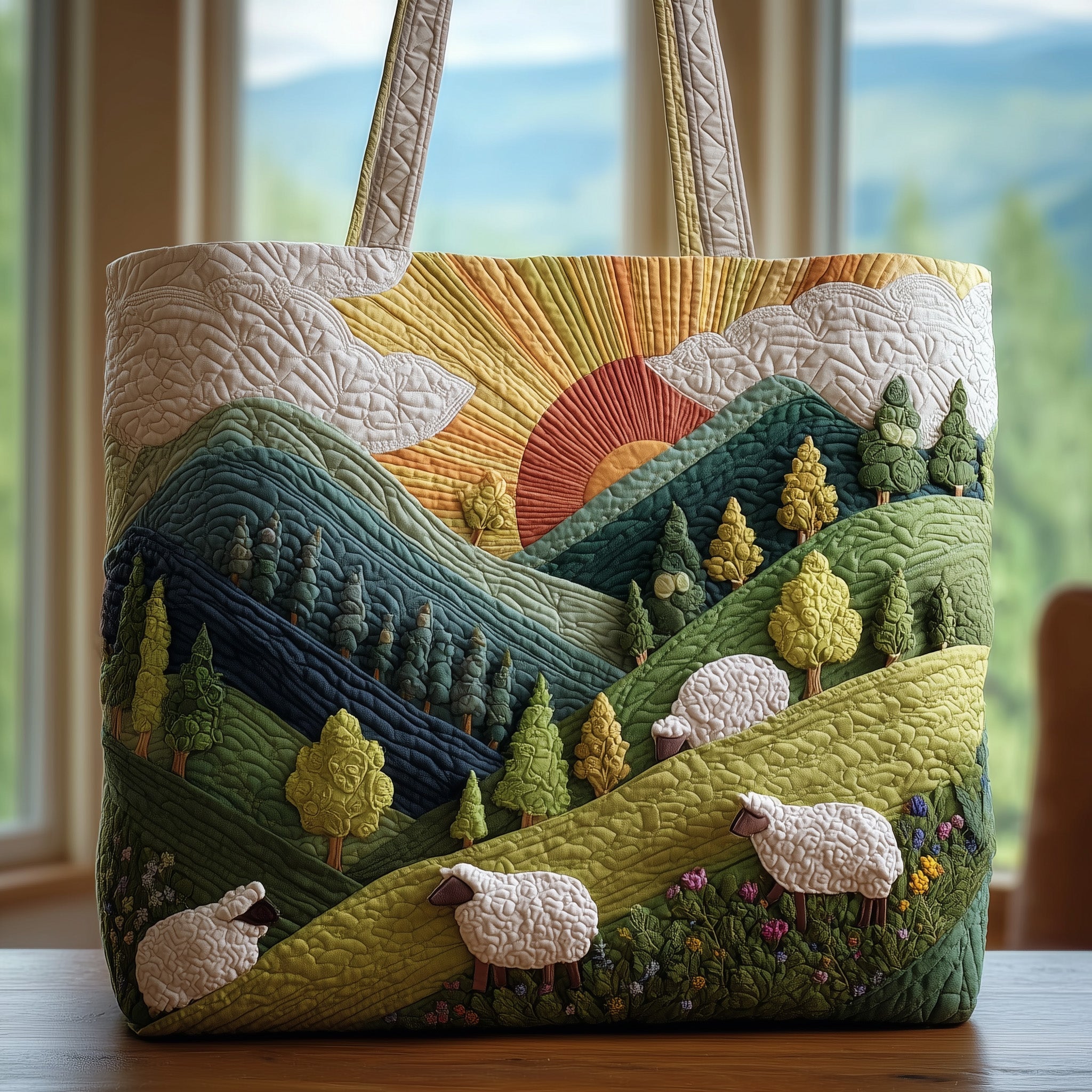 Woolly Whispers Quilted Tote Bag GFTOTP9556 - Giftroza