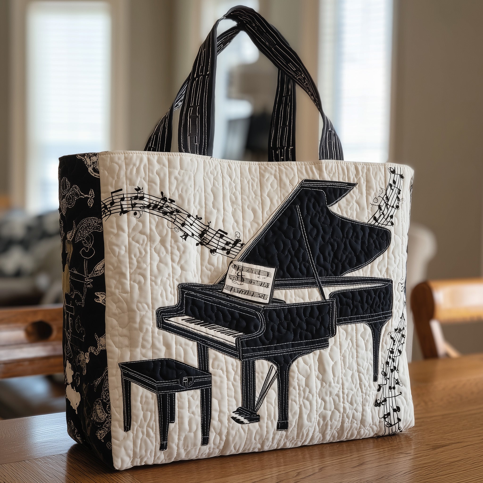 Grand Piano Quilted Tote Bag GFTONT1317 - Giftroza