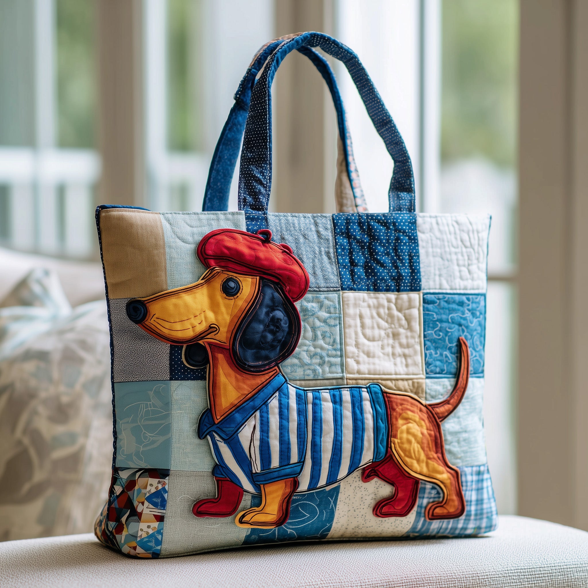 Dachshund Quilted Tote Bag GFTOTL4555 - Giftroza