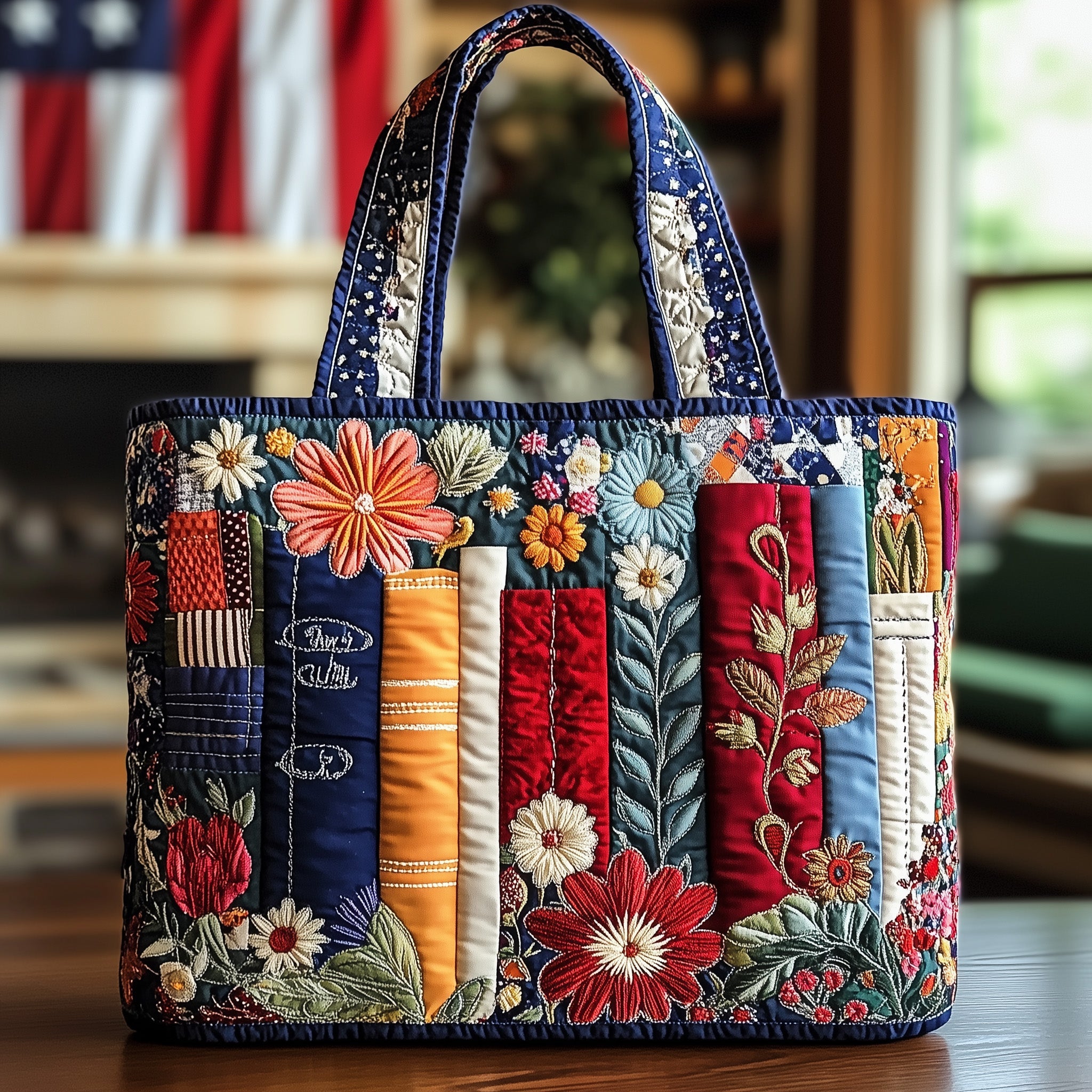 Book Bliss Quilted Tote Bag GFTONL4876 - Giftroza