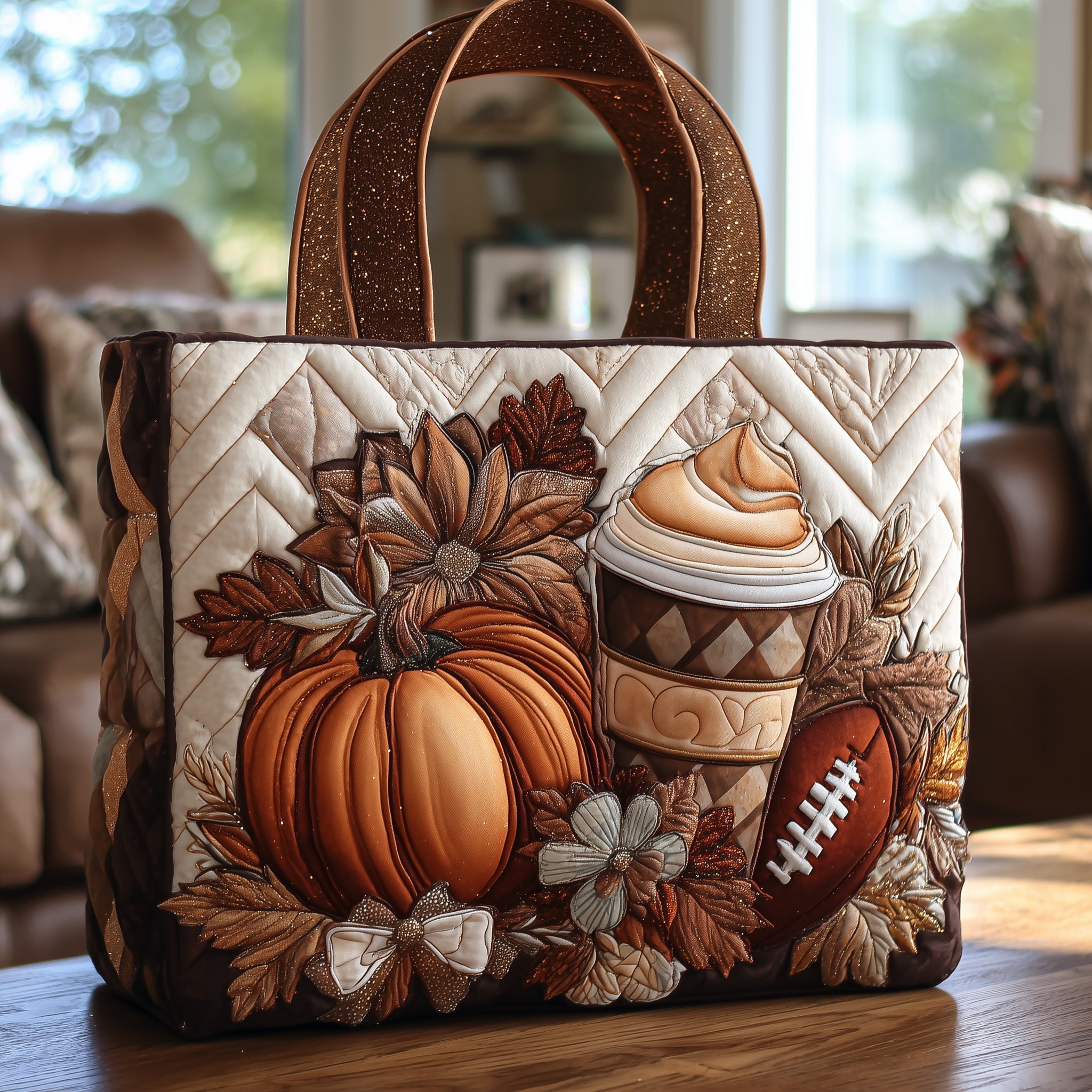 Autumn Lovers Quilted Tote Bag GFTONT1926 - Giftroza