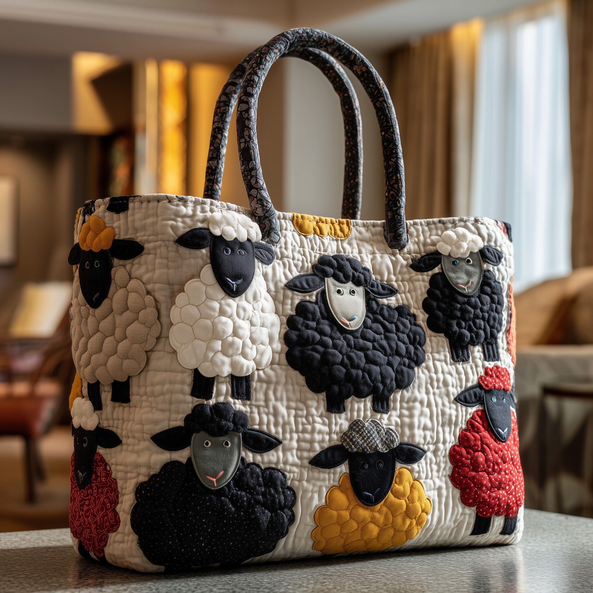 Sheep Haven Quilted Tote Bag GFTOTP9545 - Giftroza