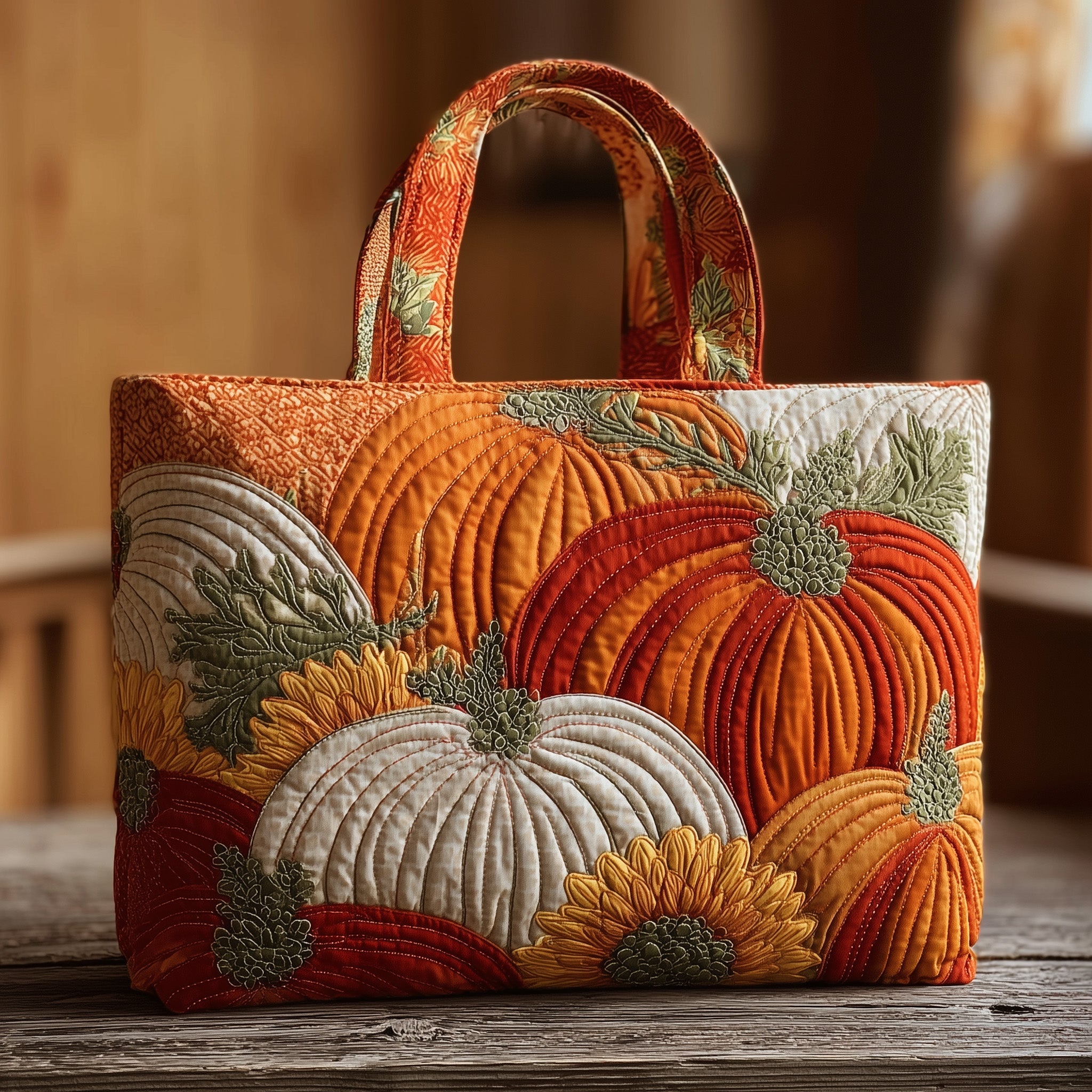 Autumn Vibe Quilted Tote Bag GFTOMA2471 - Giftroza