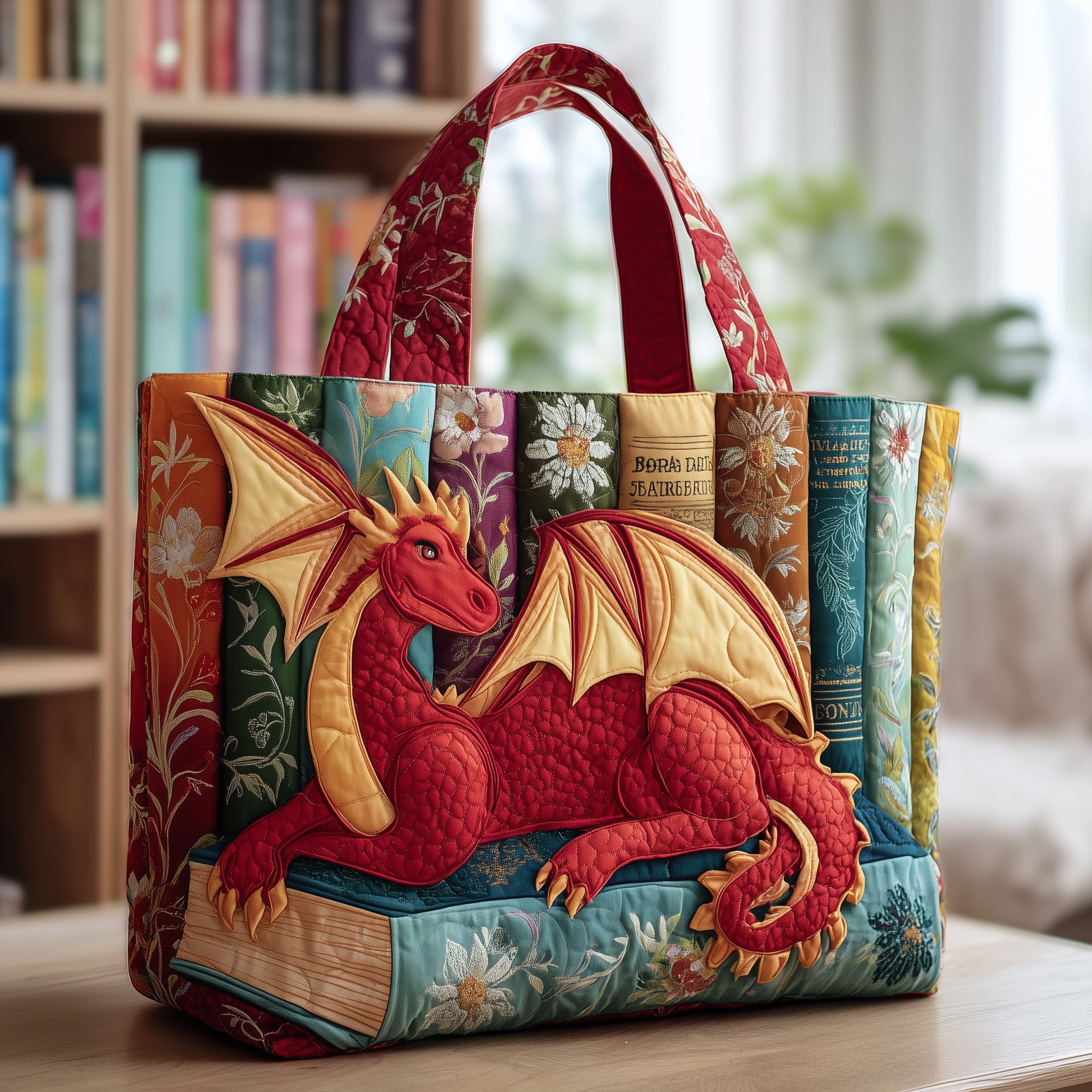 Bookish Quilted Tote Bag - Giftroza
