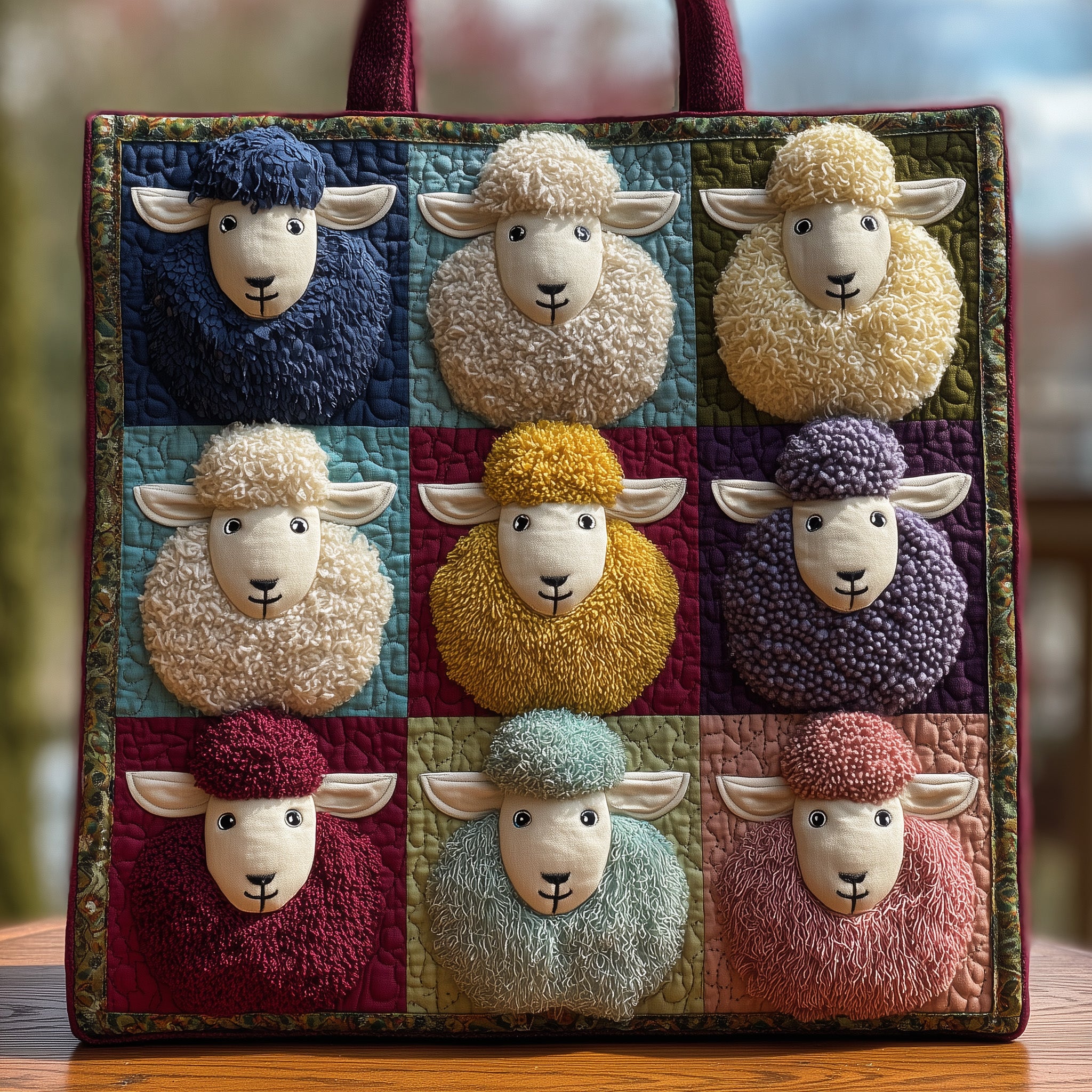 Sheep Heaven Quilted Tote Bag GFTOHD8294 - Giftroza