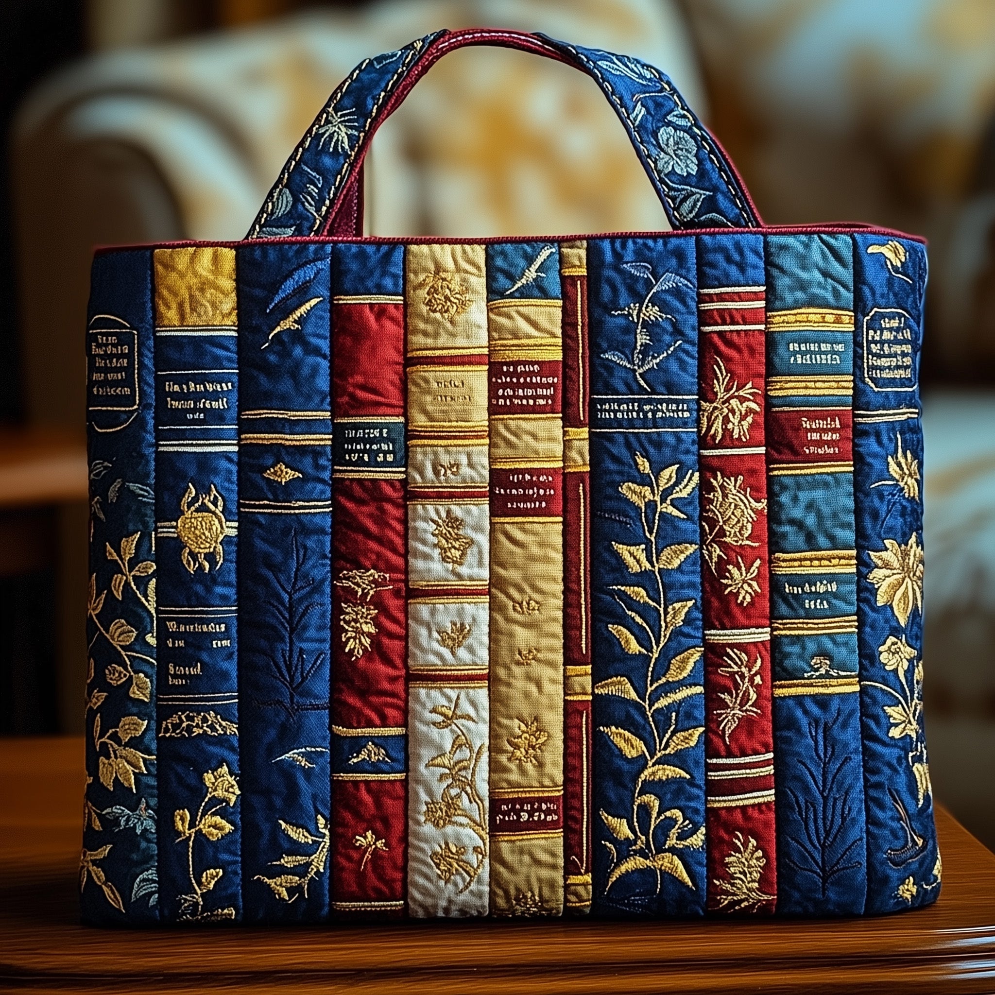 Cozy Book Quilted Tote Bag GFTOMA1573 - Giftroza