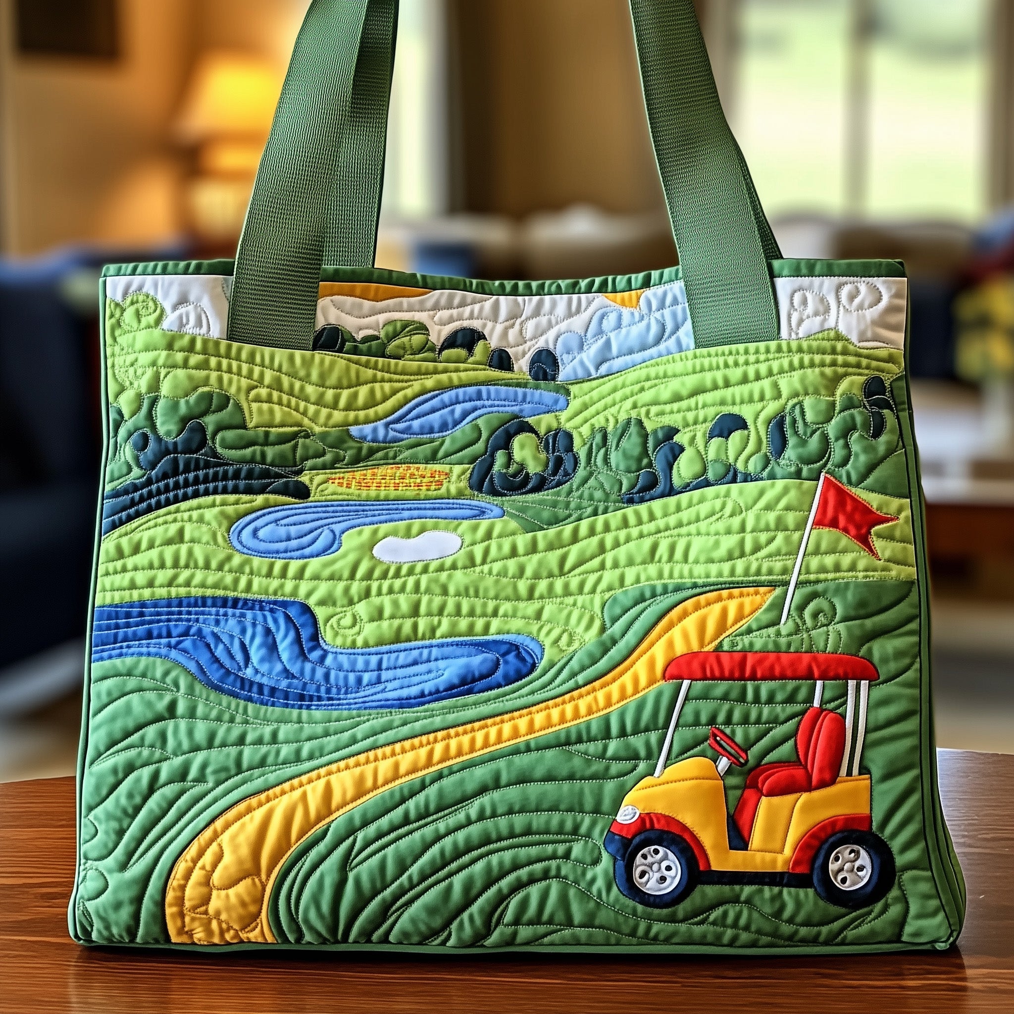 Golf Course Quilted Tote Bag GFTONT1025 - Giftroza