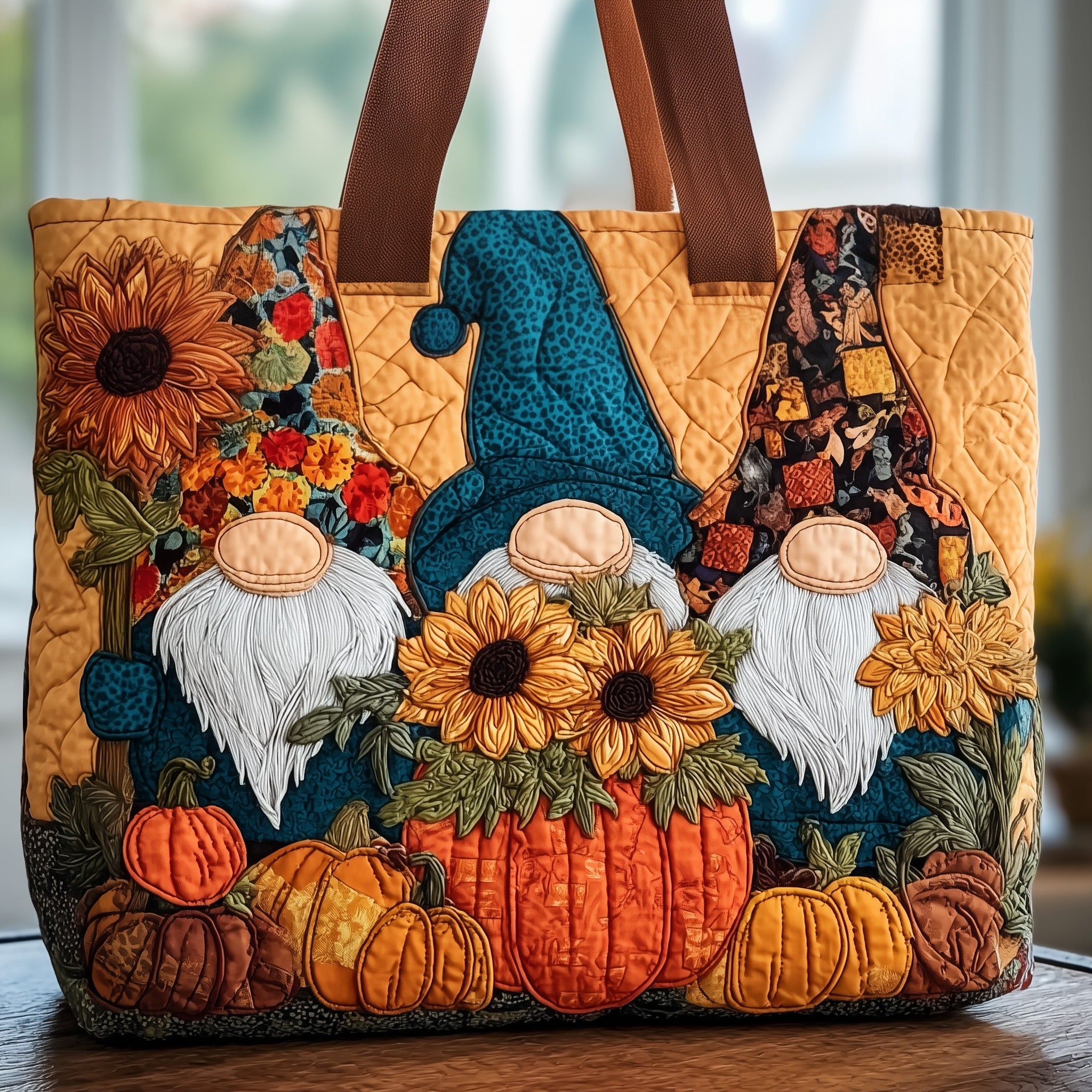Adorable Autumn Gnomes Quilted Tote Bag GFTONL5340 - Giftroza