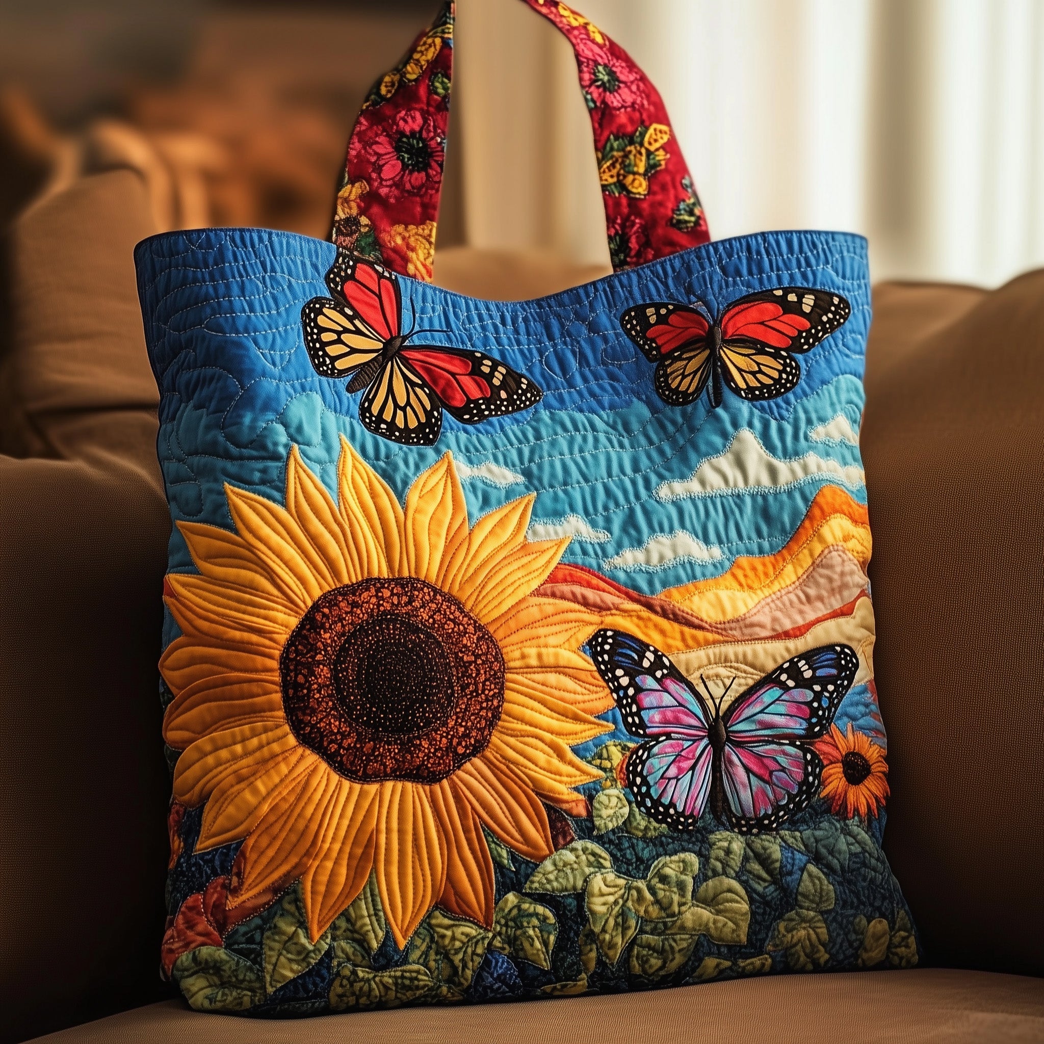 Sunflower Quilted Tote Bag GFTOMA1297 - Giftroza