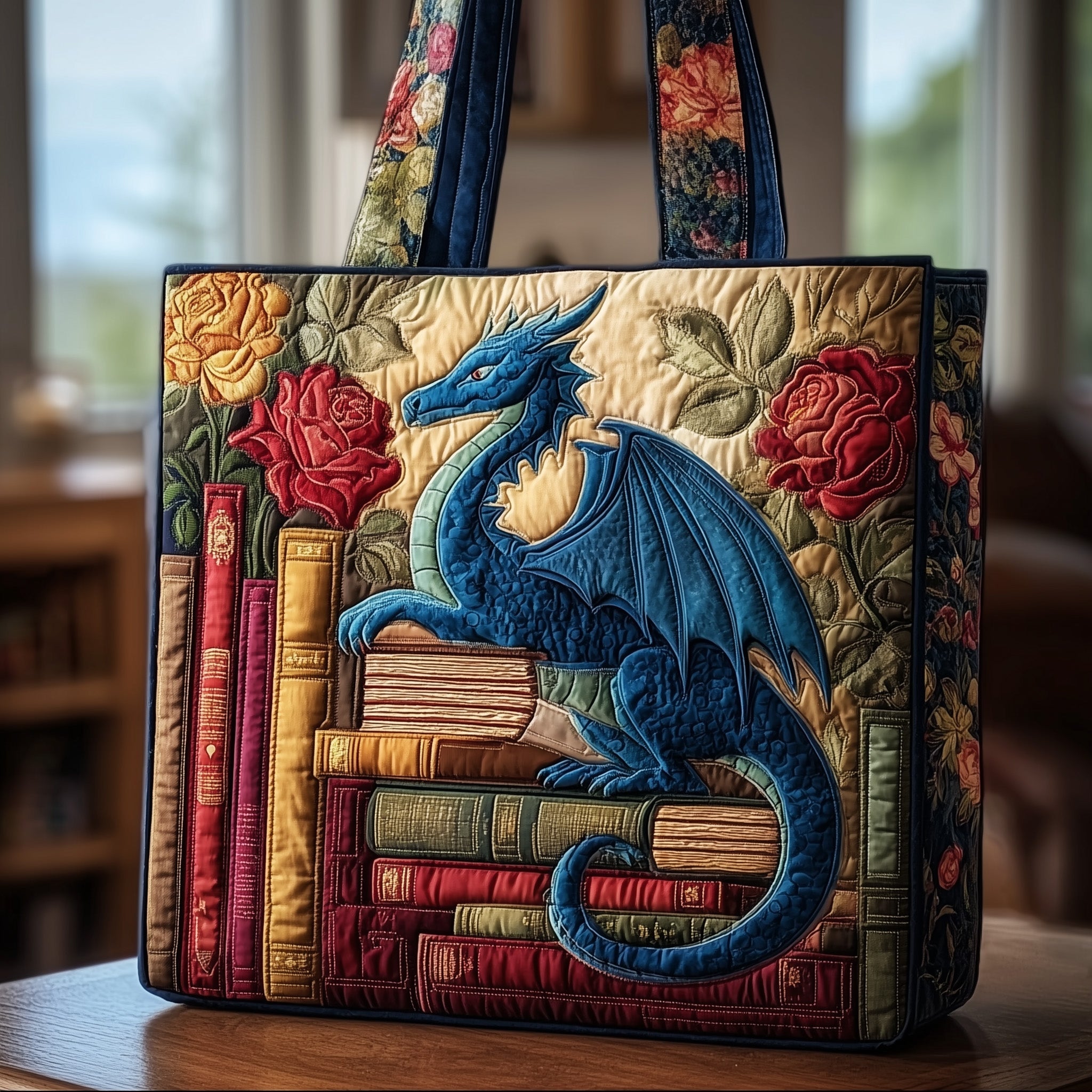 Dragon Quilted Tote Bag - Giftroza