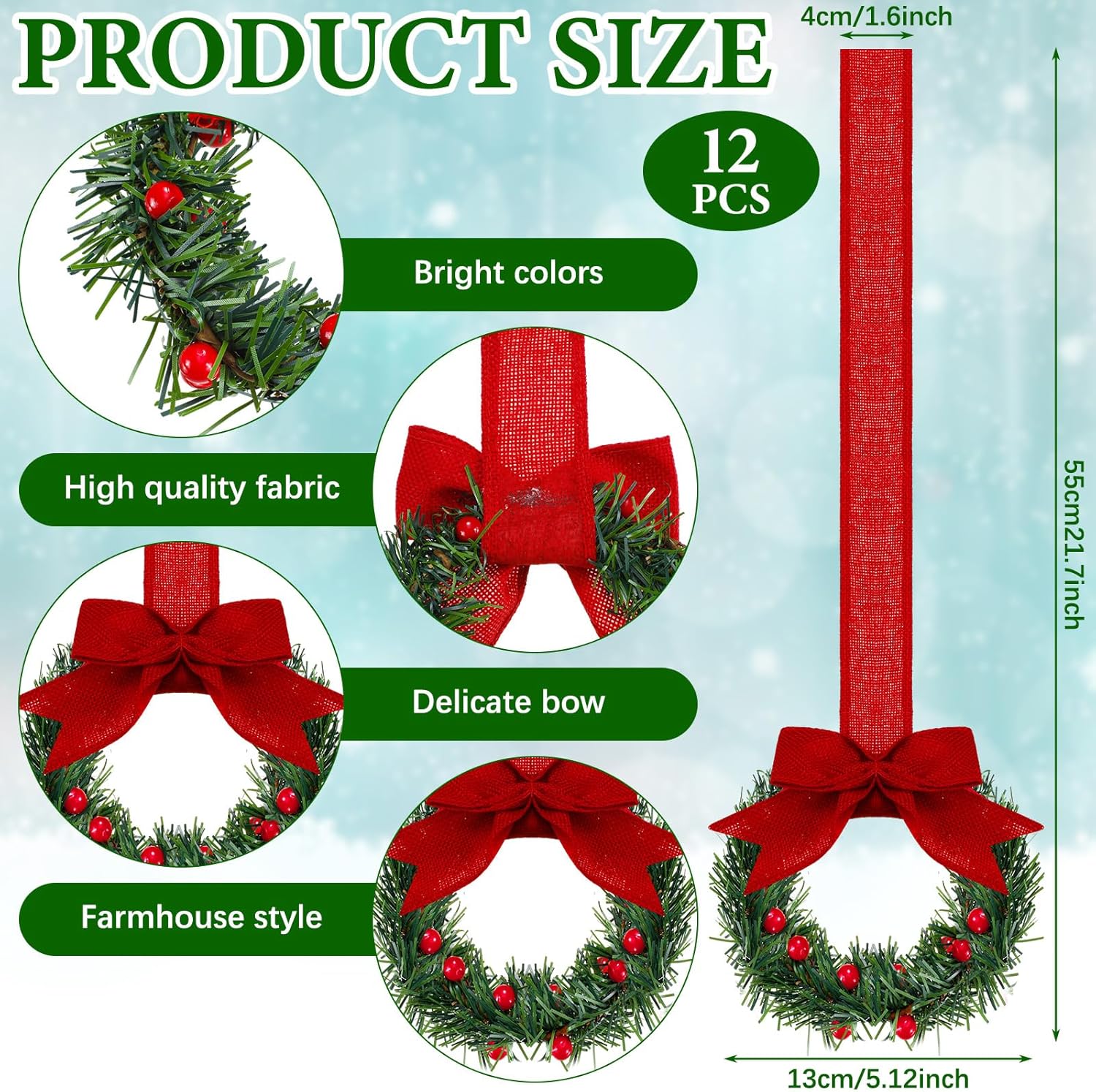 🔥$6.99 Today Only⚡ 50K+ SOLD! Almost Gone-💥🎁Christmas Mini Window Wreaths - Giftroza
