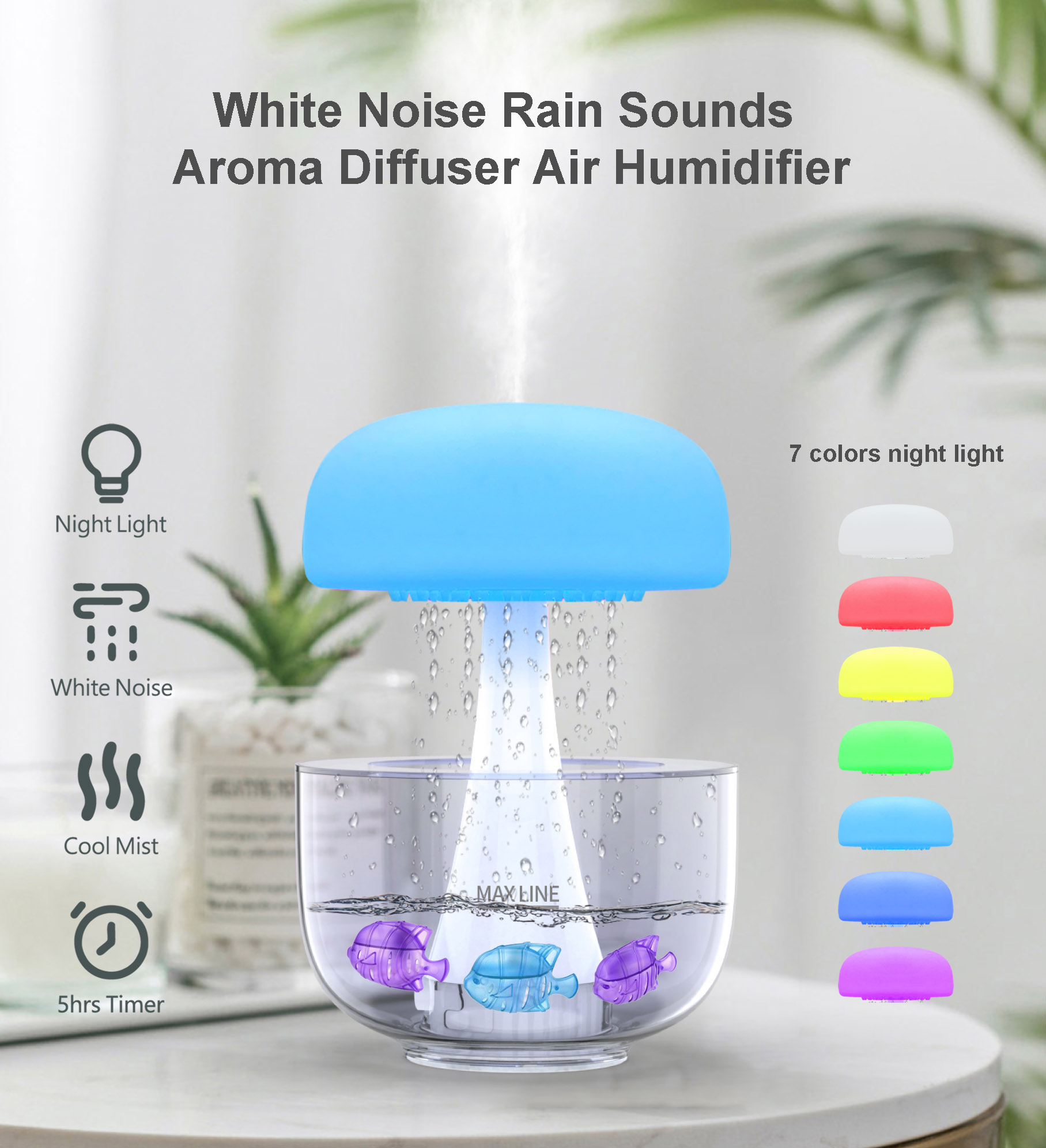 Sleep Aid Aromatherapy Machine Humidifier (Jellyfish) - Giftroza