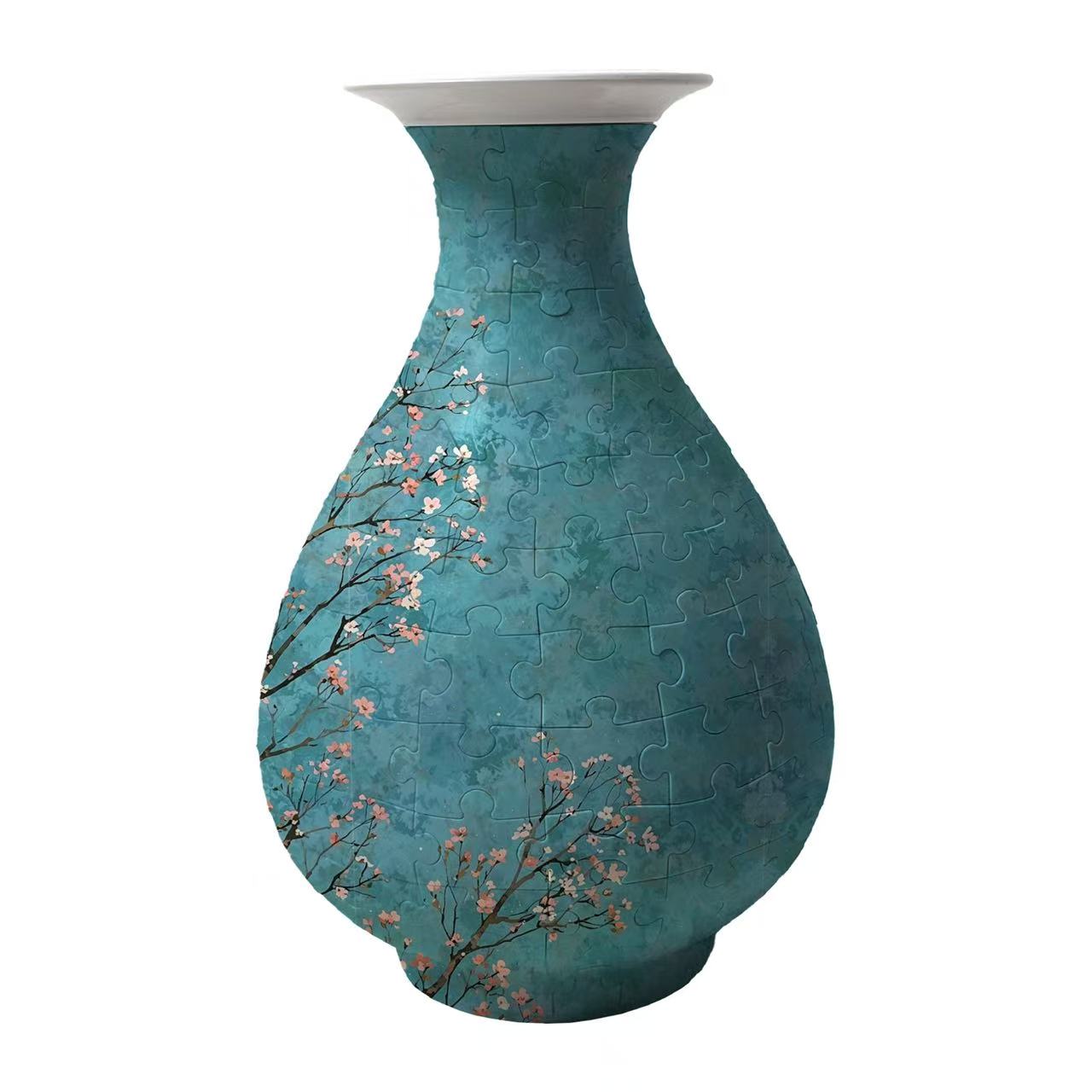 3D Jungle Flower Series Puzzle Round Belly Vase - (162 Pieces) - Giftroza