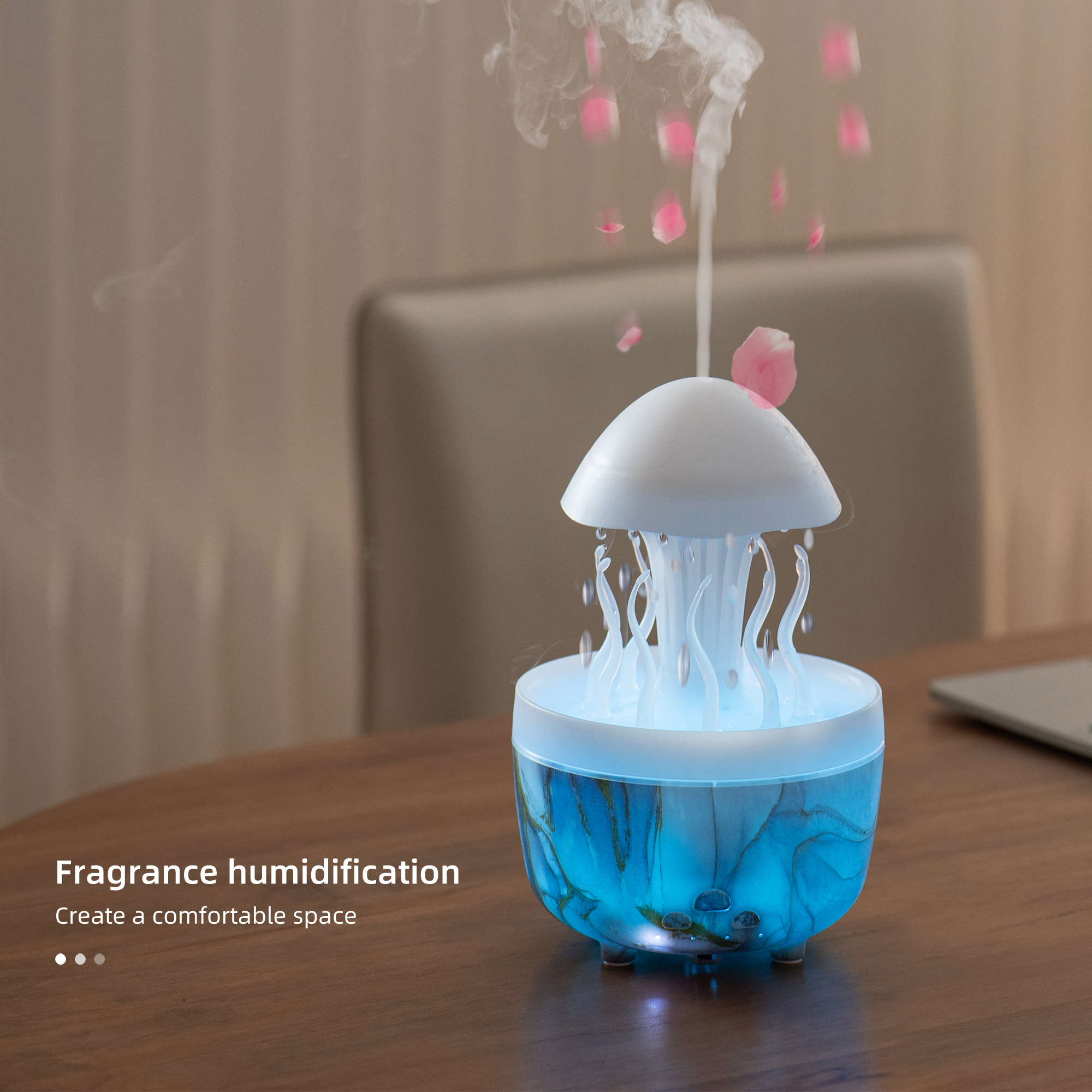 Giftroza Rain Sound Sleep Aid Jellyfish Aromatherapy Humidifier - Giftroza