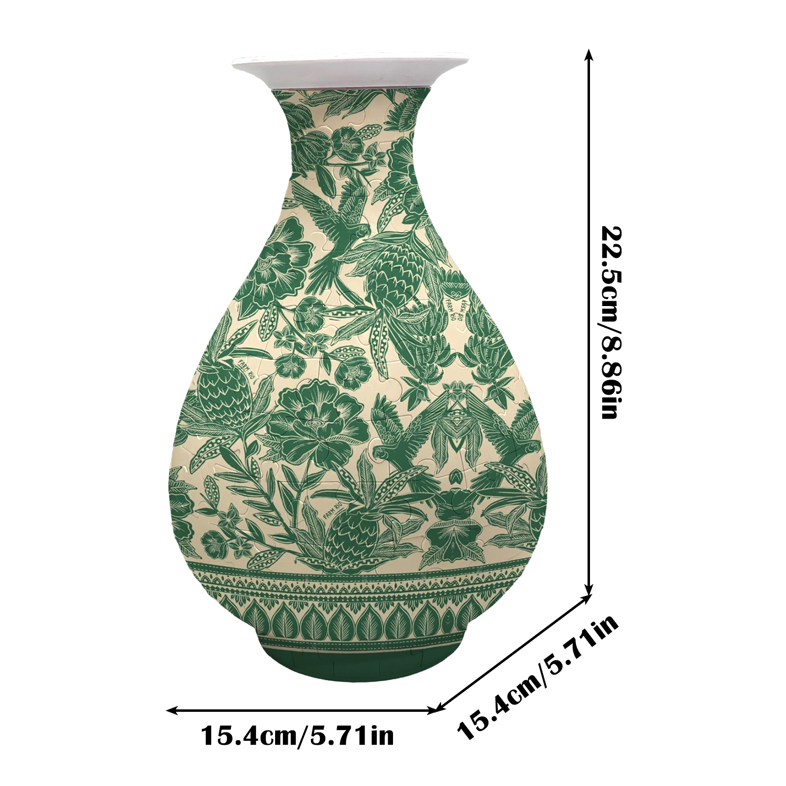 3D Jade Pot Spring Bottle Series Puzzle Round Belly Vase - (162 Pieces) - Giftroza