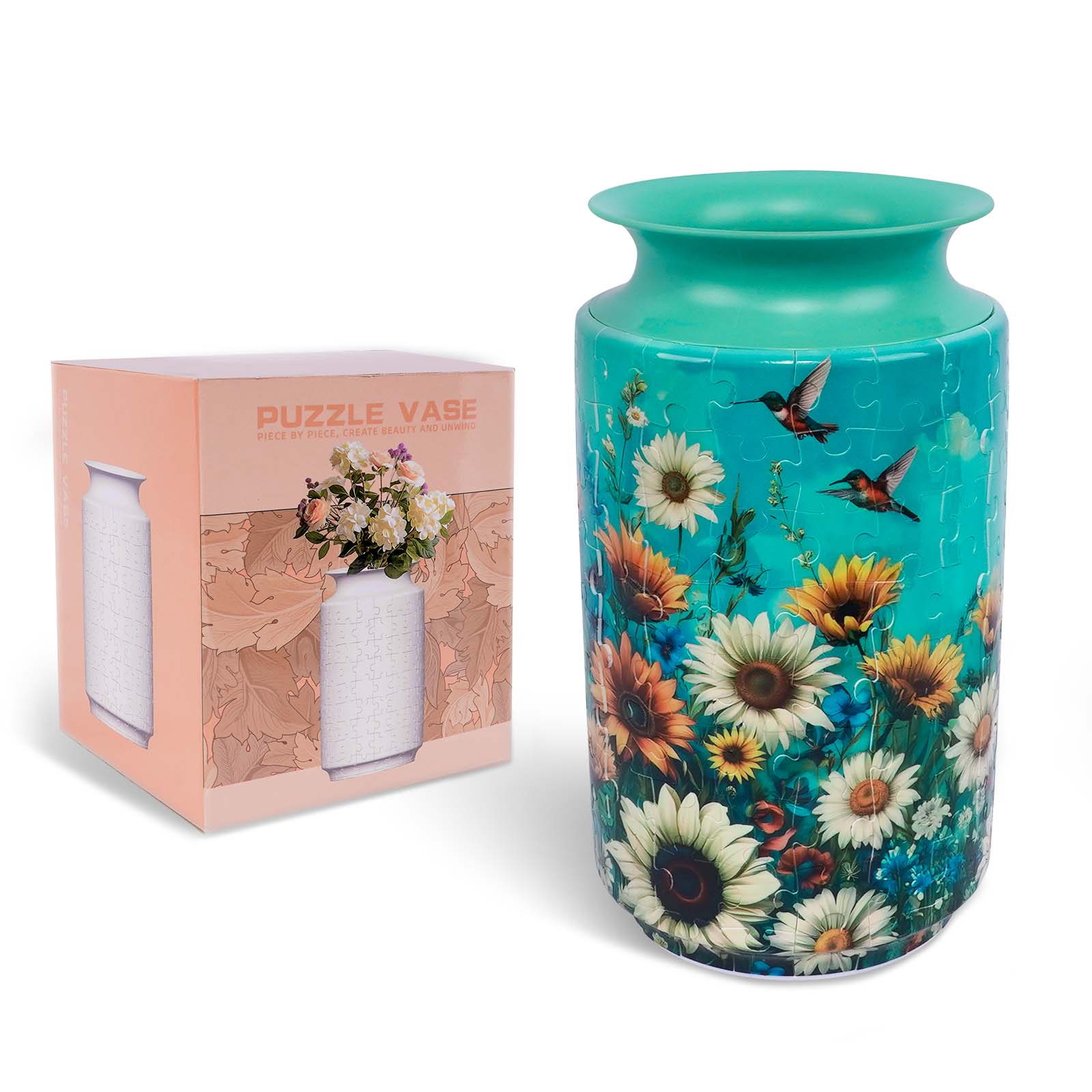 3D Hummingbird and Flower Vase Jigsaw Puzzle (162 Pieces) - Giftroza