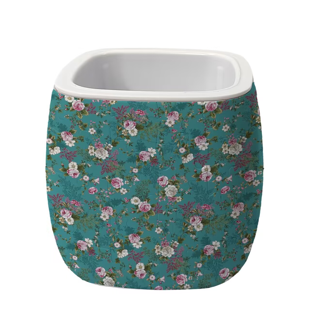 3D Vintage Court Rose Daisy Pattern Square Flower Pot Puzzle - ( 96 Piece ) - Giftroza