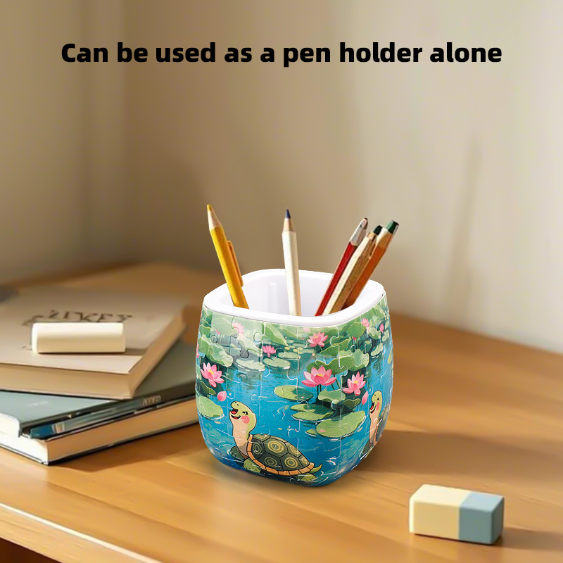 3D Summer Lotus Turtle Flower Pot Puzzle - ( 96 Piece ) - Giftroza