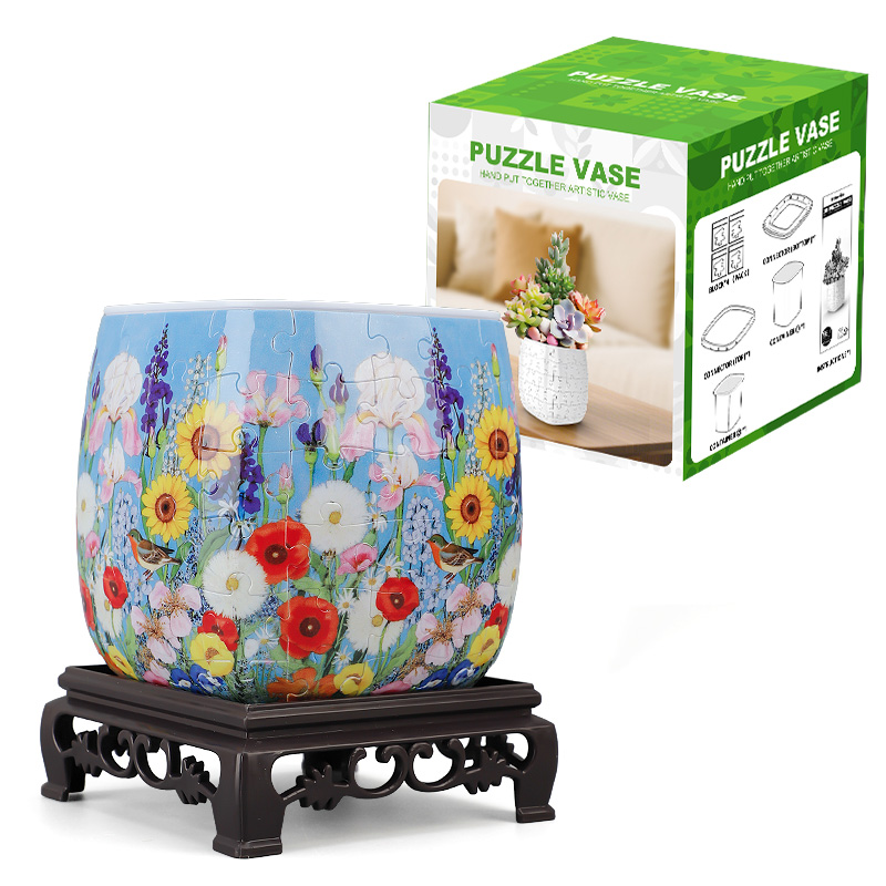 3D Flower Of Summer Is Enthusiasm Flower Pot Puzzle - ( 96 Piece ) - Giftroza
