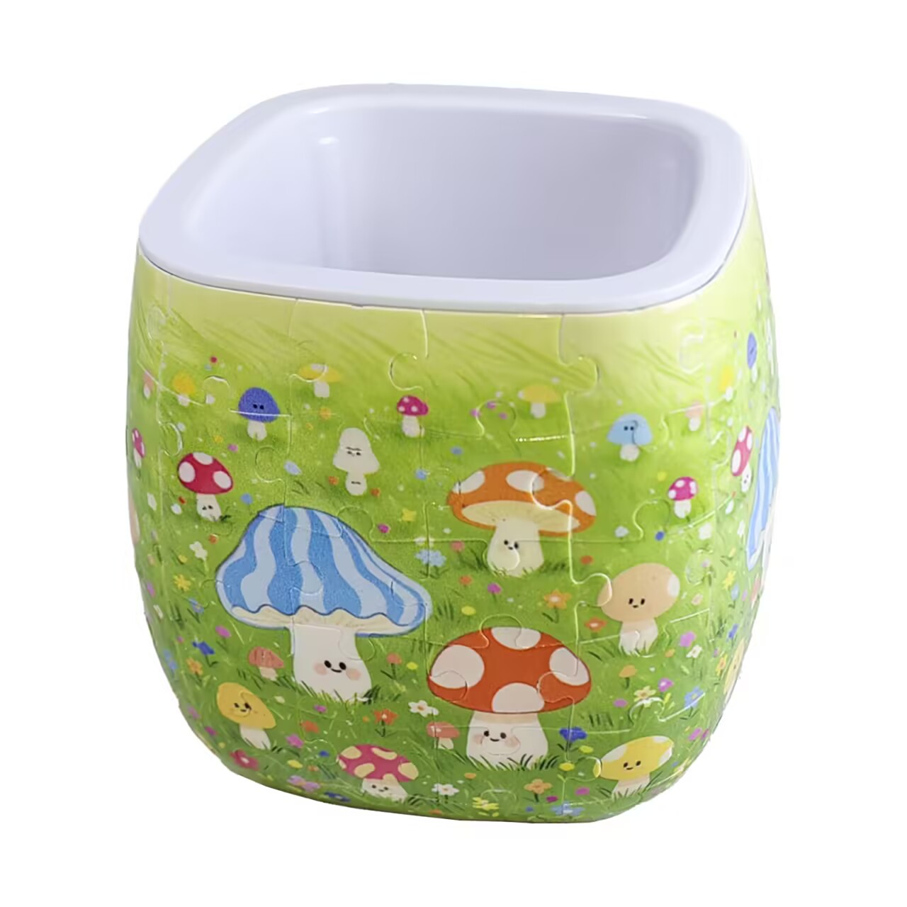 3D Prairie Mushroom Family Flower Pot Puzzle - ( 96 Piece ) - Giftroza