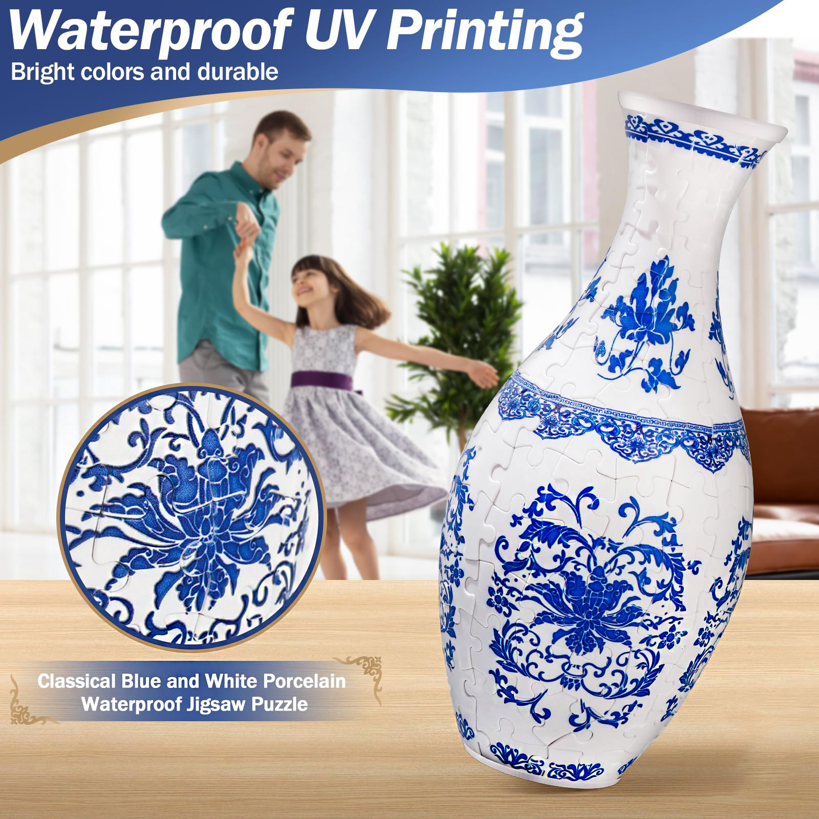 3D Mysterious Tangra Grass Painting Puzzle Vase - (160 Pieces) - Giftroza