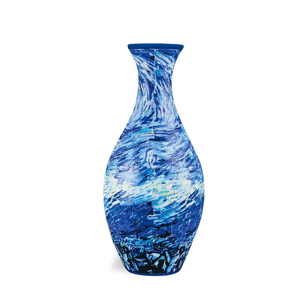 3D Moonlit Night Sky Oil Painting Puzzle Vase - (160 Pieces) - Giftroza