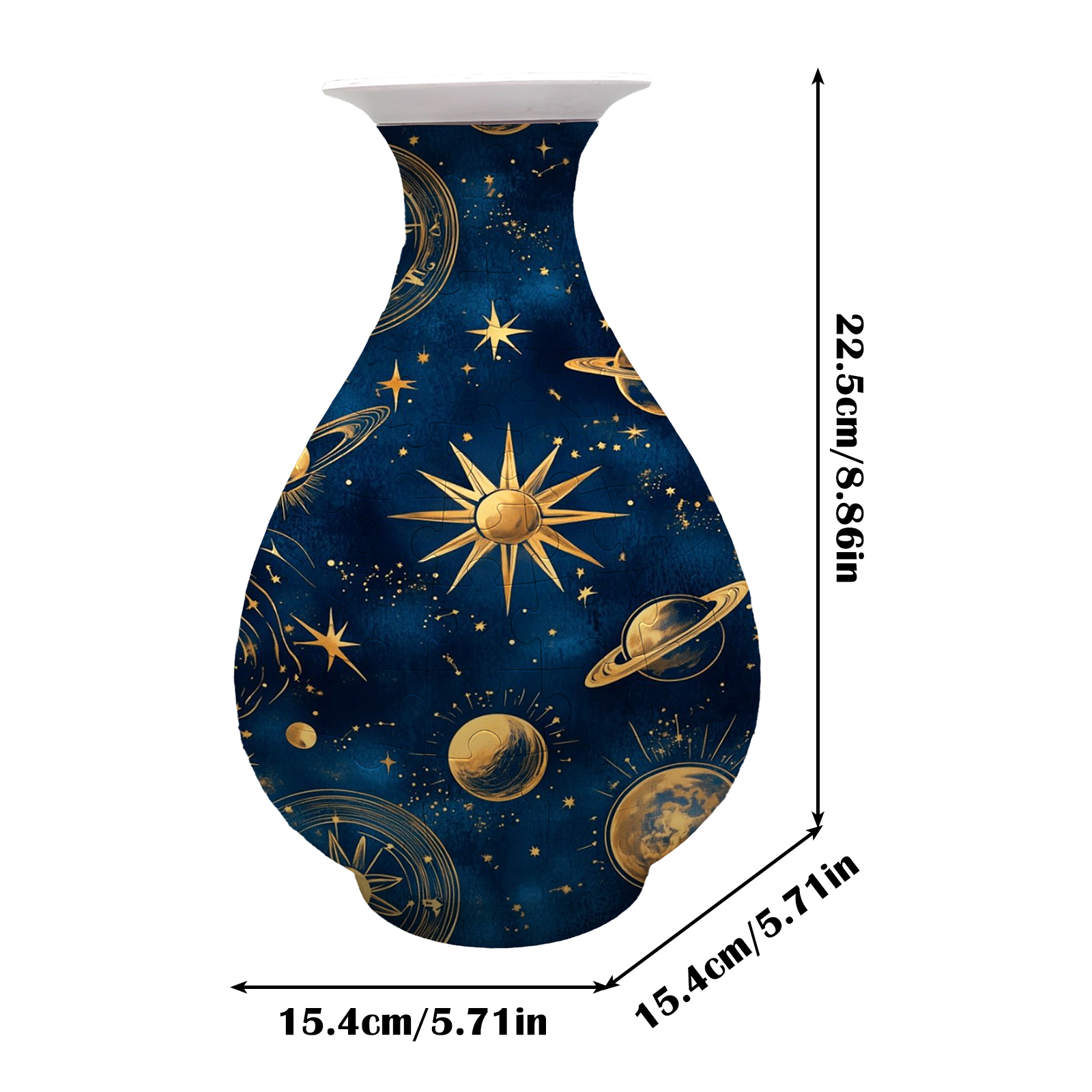 3D Interstellar Space Adventure Series Puzzle Round Belly Vase - (162 Pieces) - Giftroza