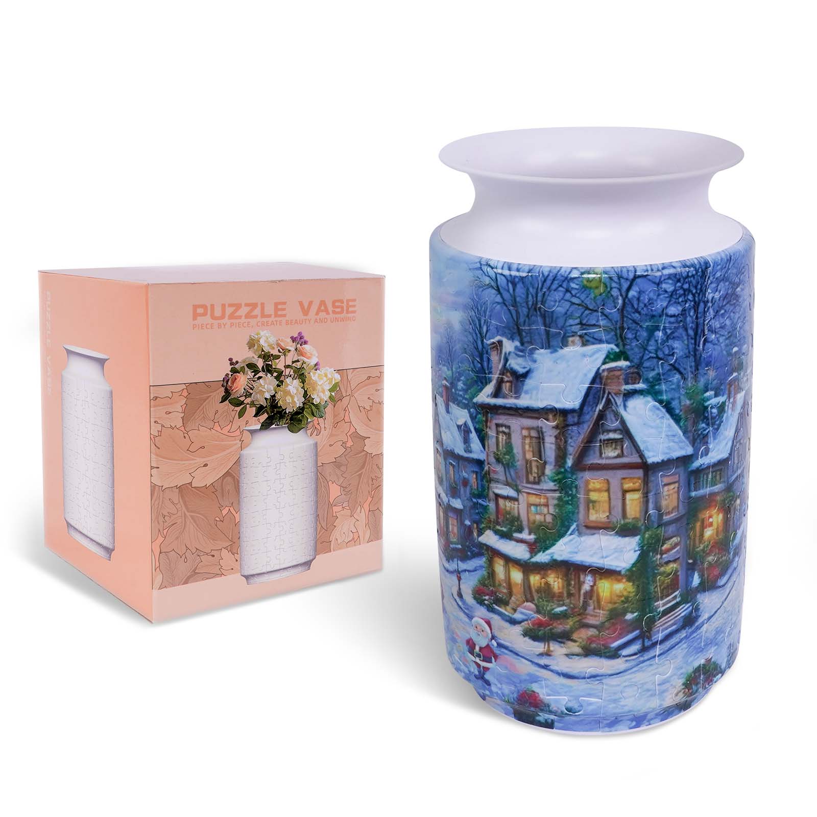 3D Christmas House Large Vase Jigsaw Puzzle (162 Pieces) - Giftroza