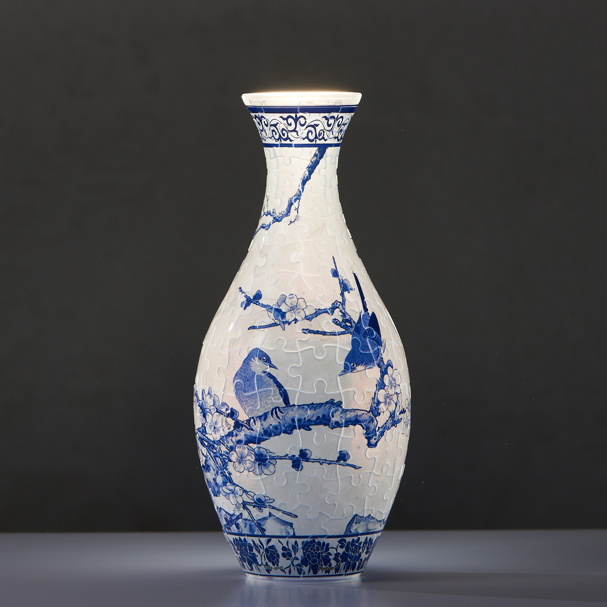 3D Linear Vintage Two Birds Talking Puzzle Vase - (160 Pieces) - Giftroza