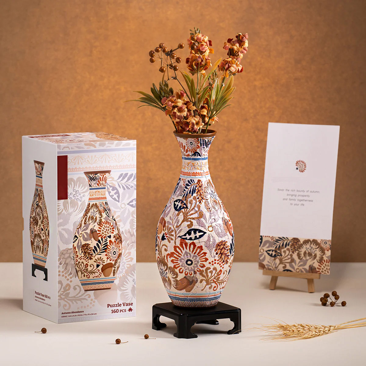 Autumn Abundance Vase Puzzle - (160 Piece) - Giftroza
