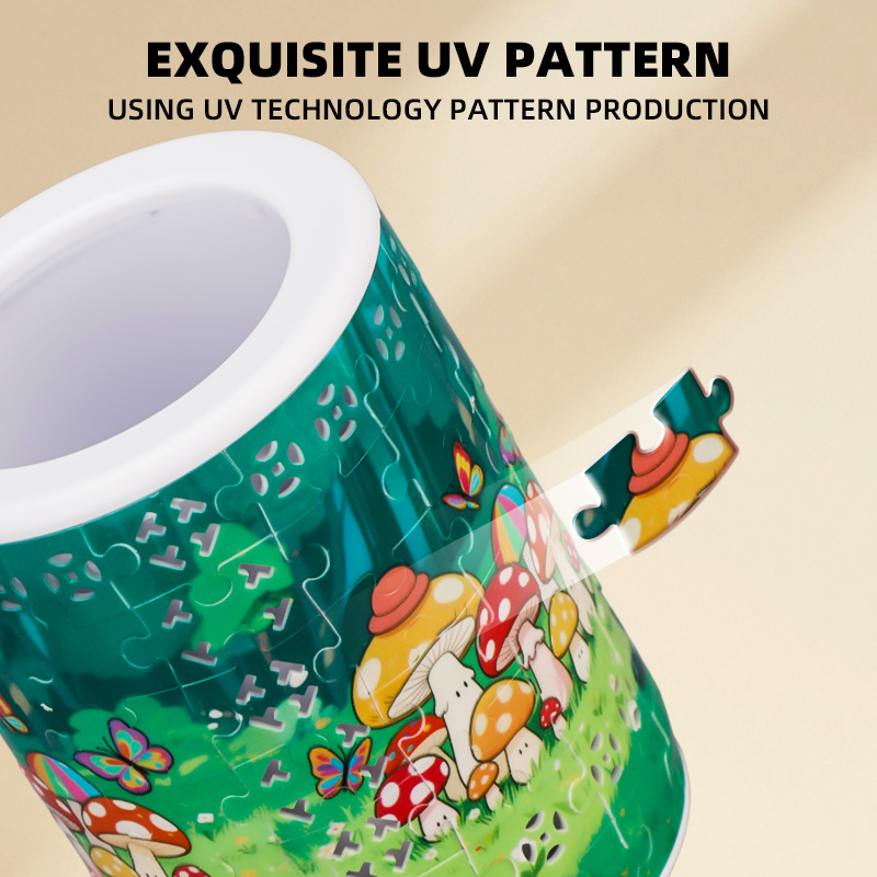 3D Small Farmhouse Style LED Lights Skeleton Puzzle Cylinder Vase - (84 Pieces)💡 - Giftroza