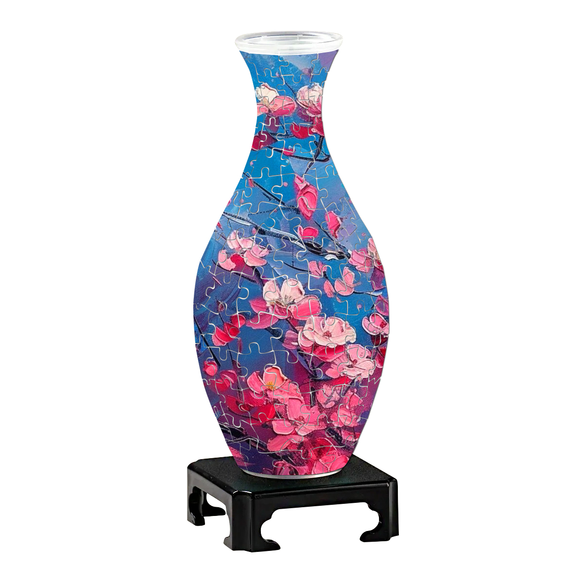 3D Elegant Quiet Red Plum Series Puzzle Vase - (160 Pieces) - Giftroza