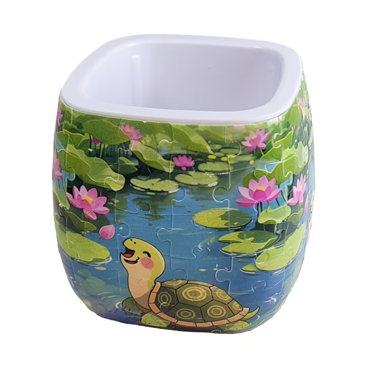 3D Summer Lotus Turtle Flower Pot Puzzle - ( 96 Piece ) - Giftroza
