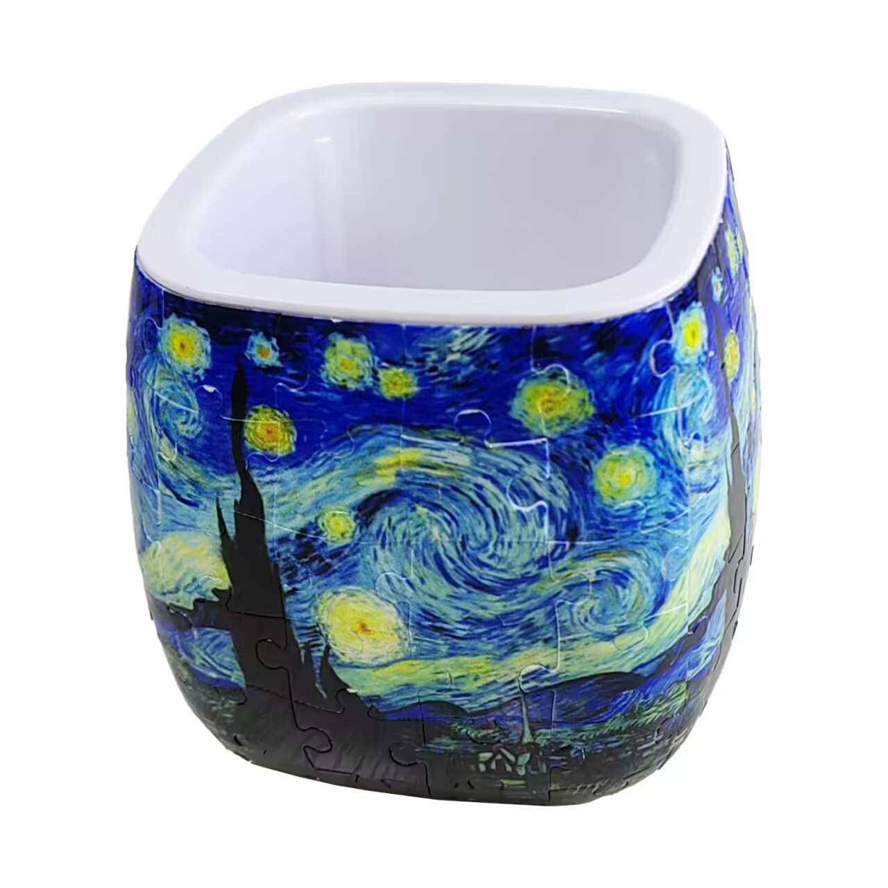 3D The Starry Night Flower Pot Puzzle - ( 96 Piece ) - Giftroza