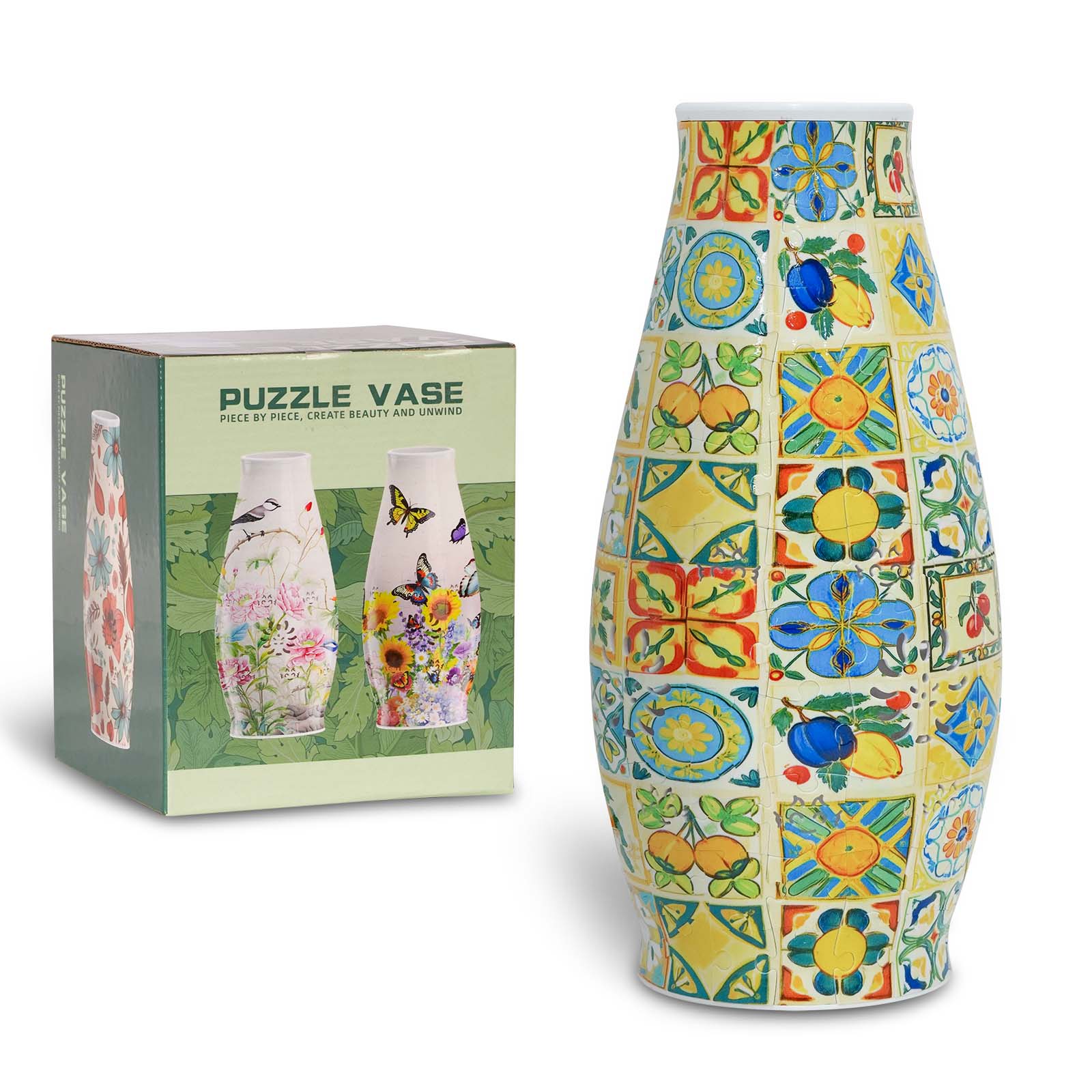 3D Geometric Lighted Puzzle Vase - (152 pieces)💡 - Giftroza