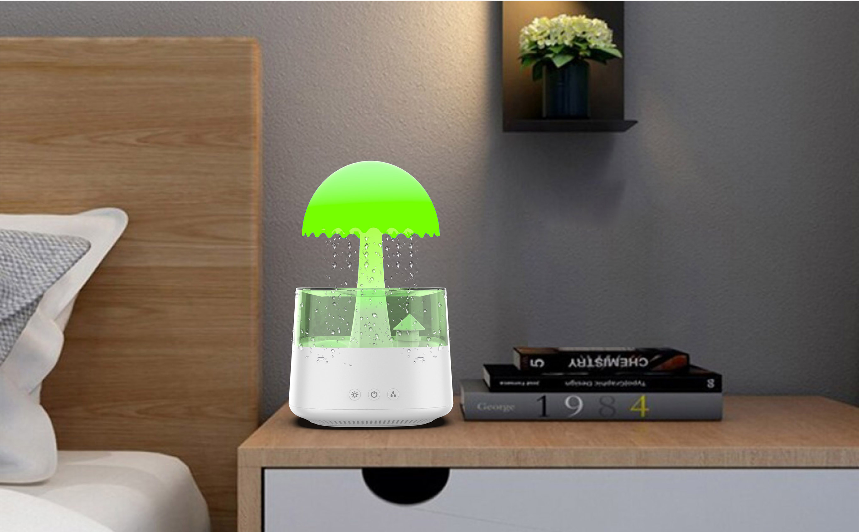 Silicone Umbrella Shaped Sleep Aid Aromatherapy Humidifier - Giftroza