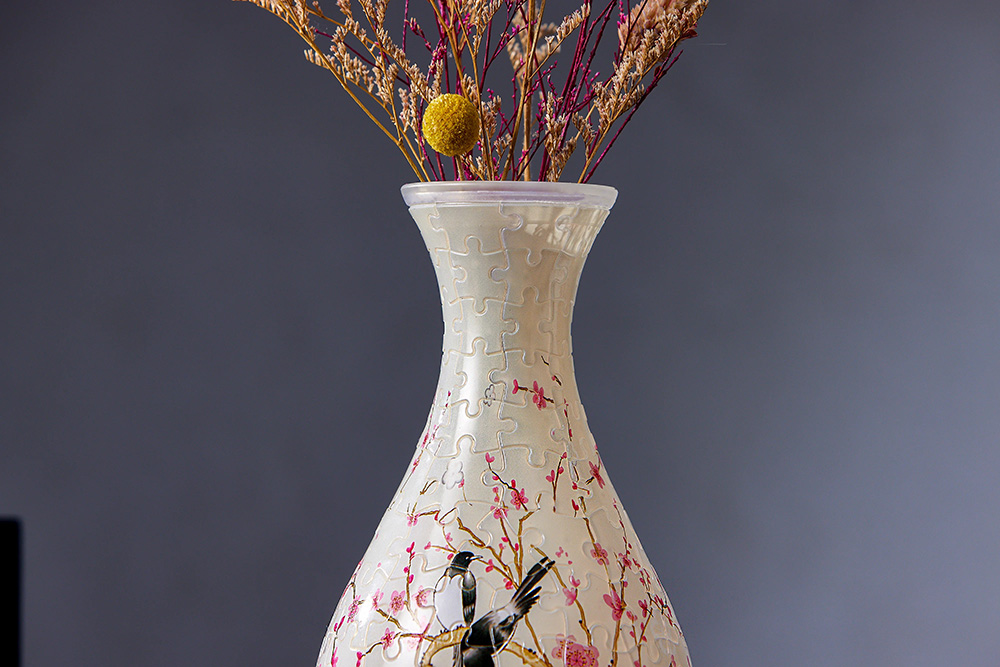 3D Flowers and Birds Puzzle Vase  - (160 Pieces) - Giftroza
