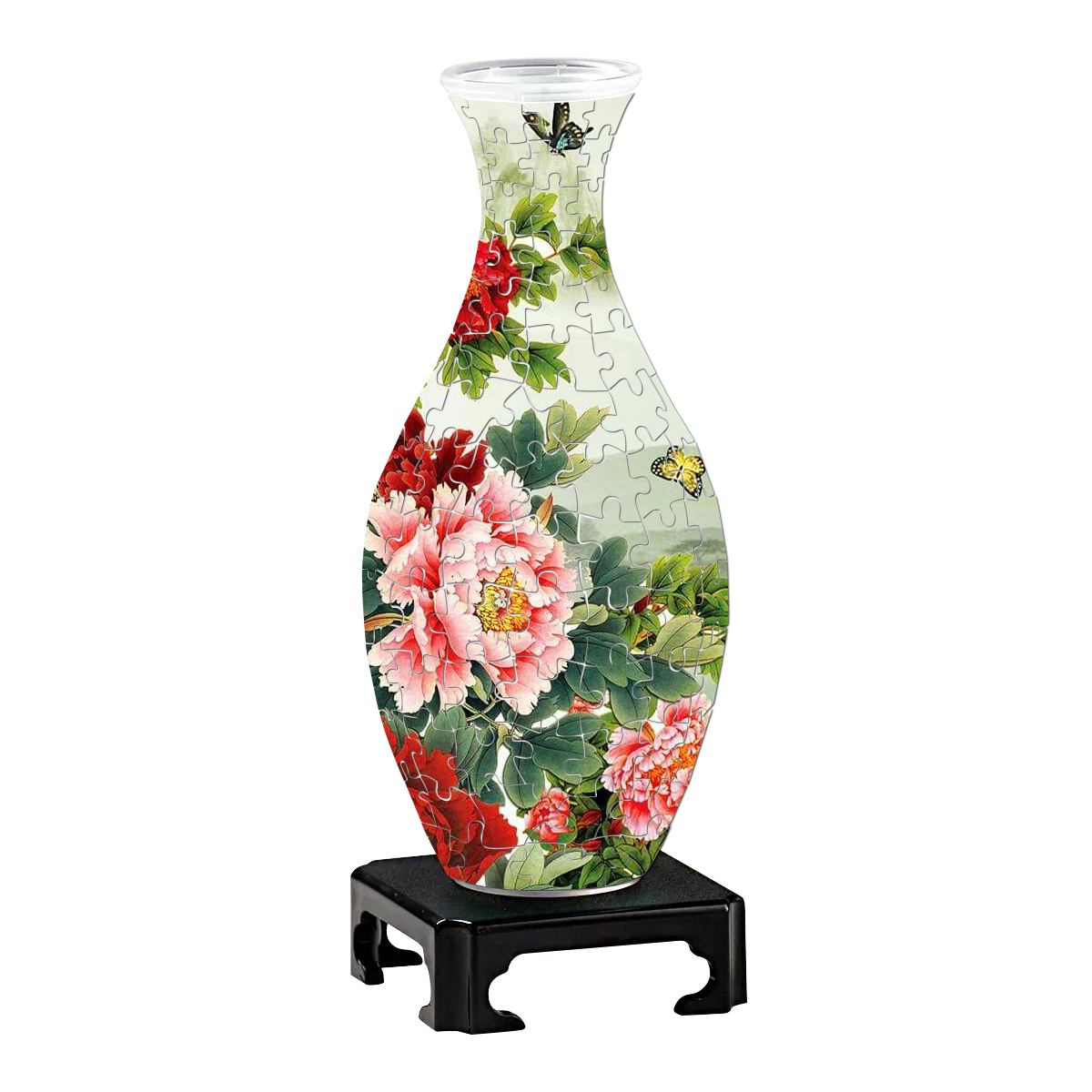 3D Charming peony Garden Series Puzzle Vase - (160 Pieces) - Giftroza