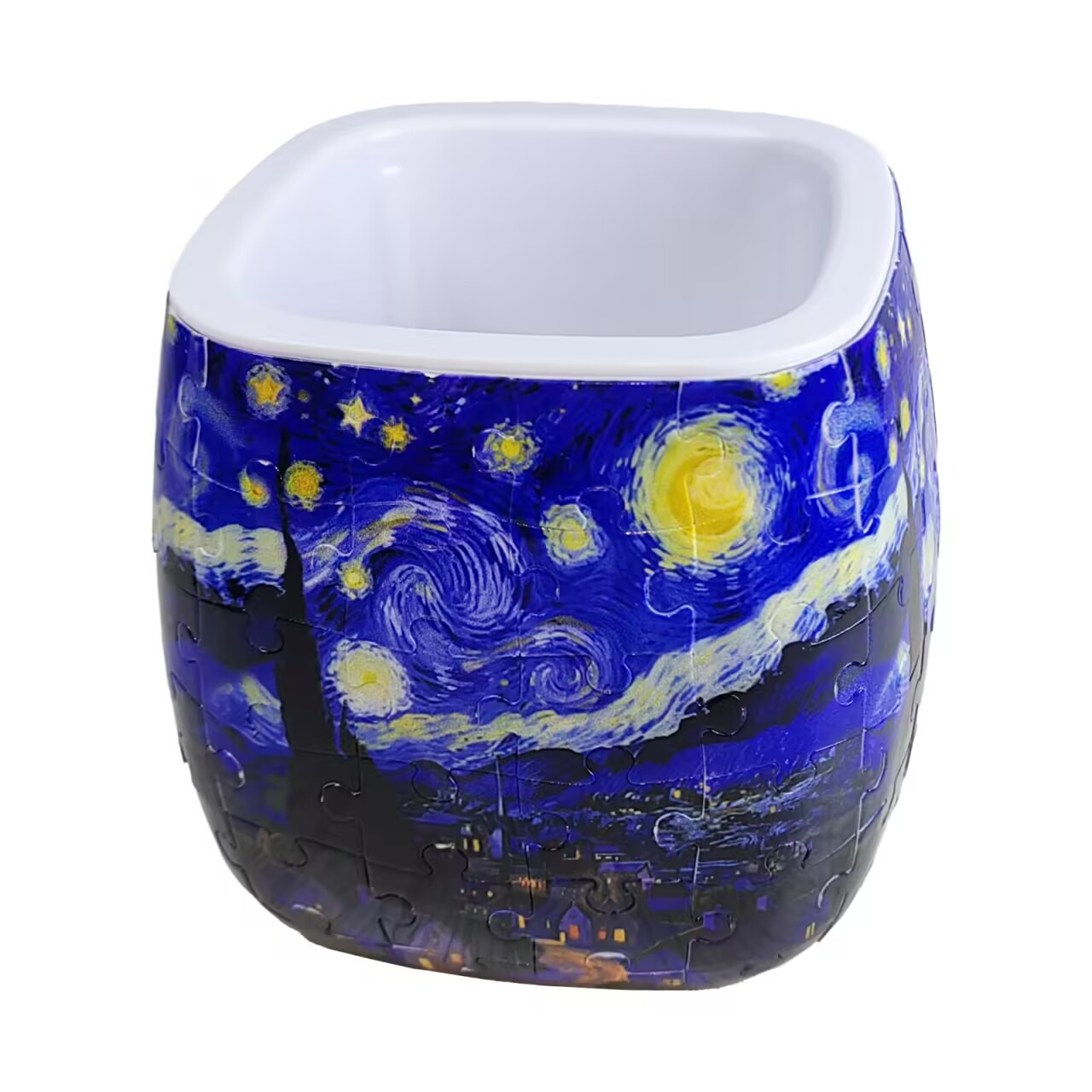 3D Starry Night In The Wind Flower Pot Puzzle - ( 96 Piece ) - Giftroza