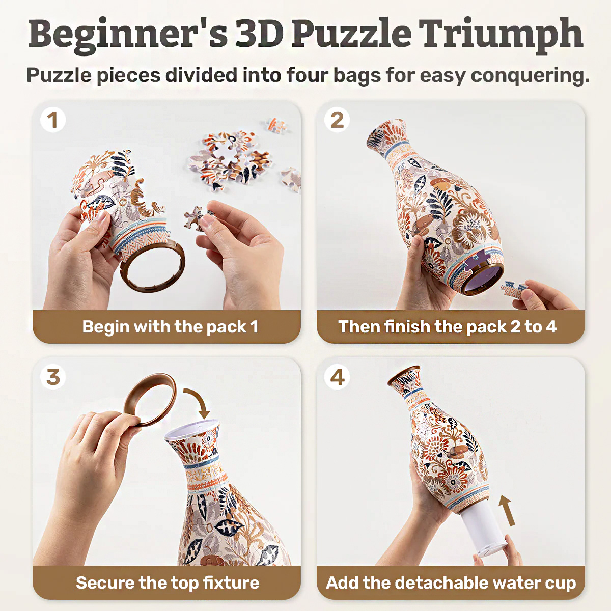 Summer Blossoms Vase Puzzle - (160 Piece) - Giftroza