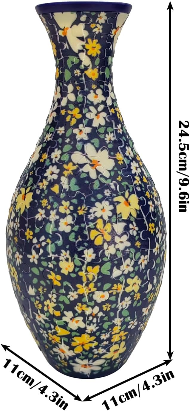 3D Classic Small Chrysanthemum Puzzle Vase - (160 Pieces) - Giftroza