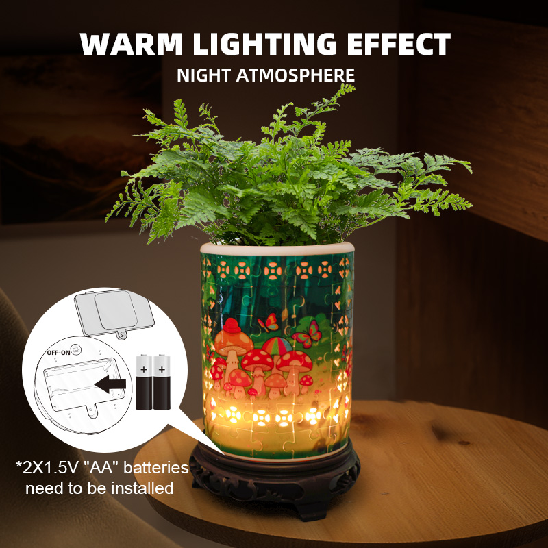 3D Small Farmhouse Style LED Lights Skeleton Puzzle Cylinder Vase - (84 Pieces)💡 - Giftroza