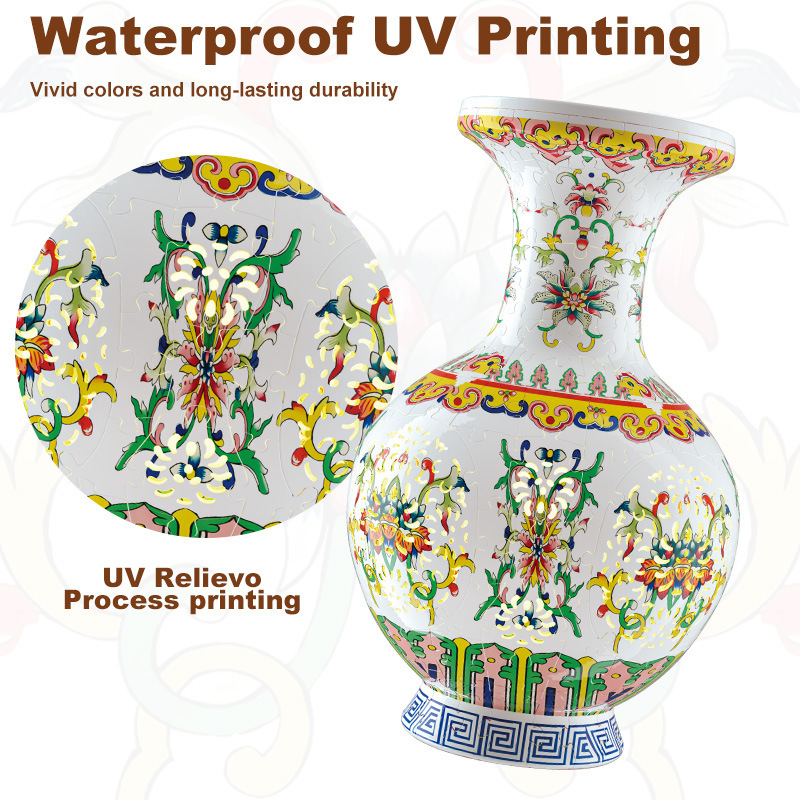 3D Yellow Sunflower Style LED Light Puzzle Large Vase - (200Pieces)💡 - Giftroza