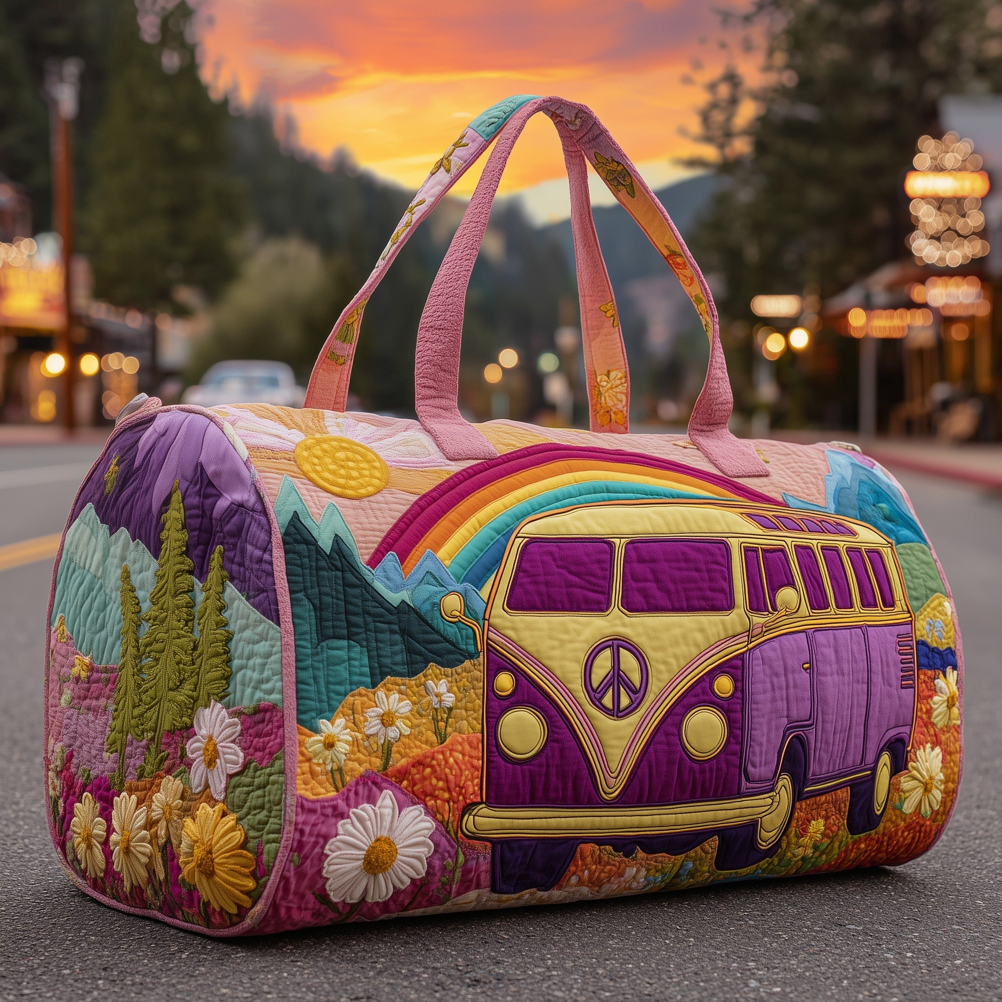 Hippie Van Quilted Duffle Bag GFTOMA3481 - Giftroza