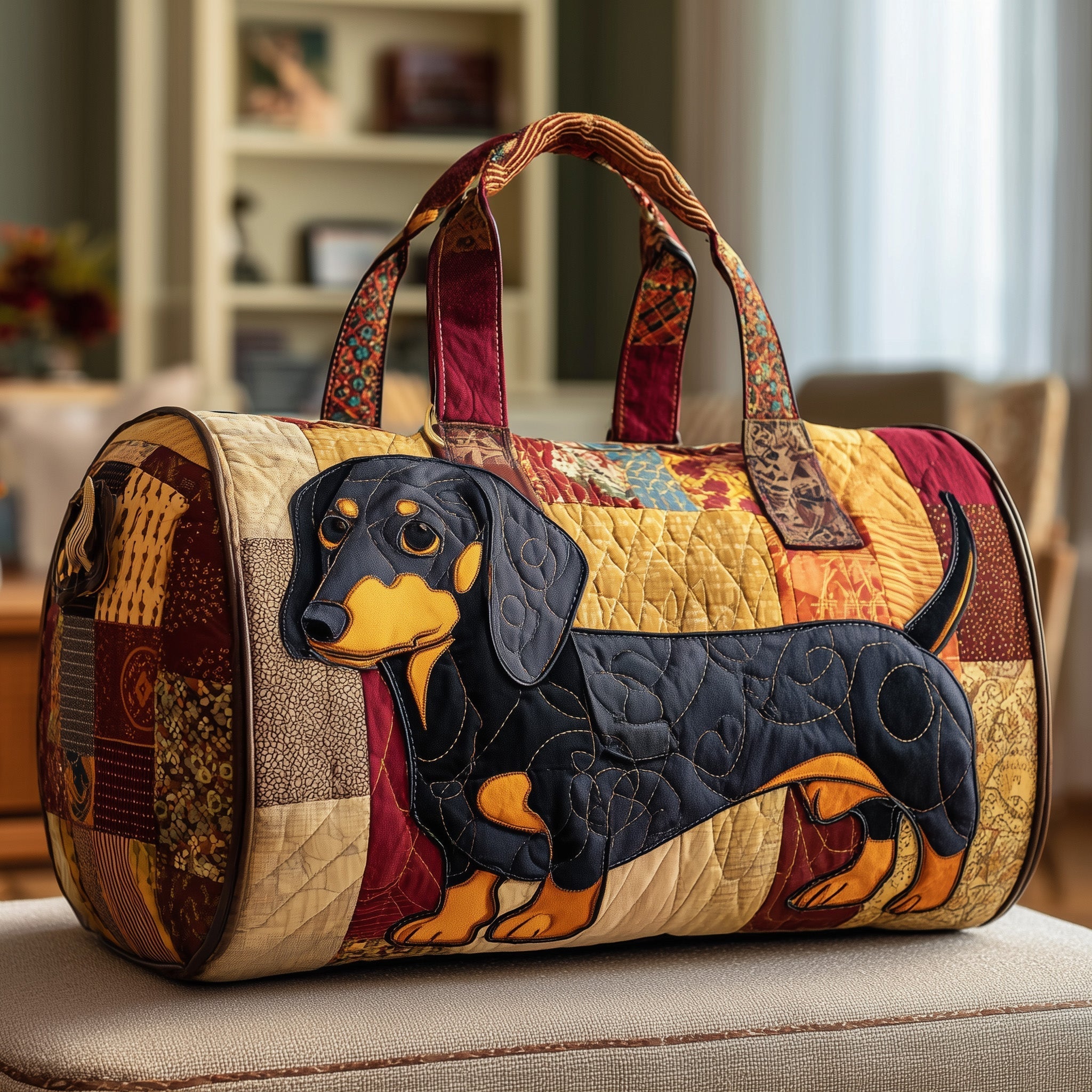 Dachshund Quilted Duffle Bag GFTONT2319 - Giftroza