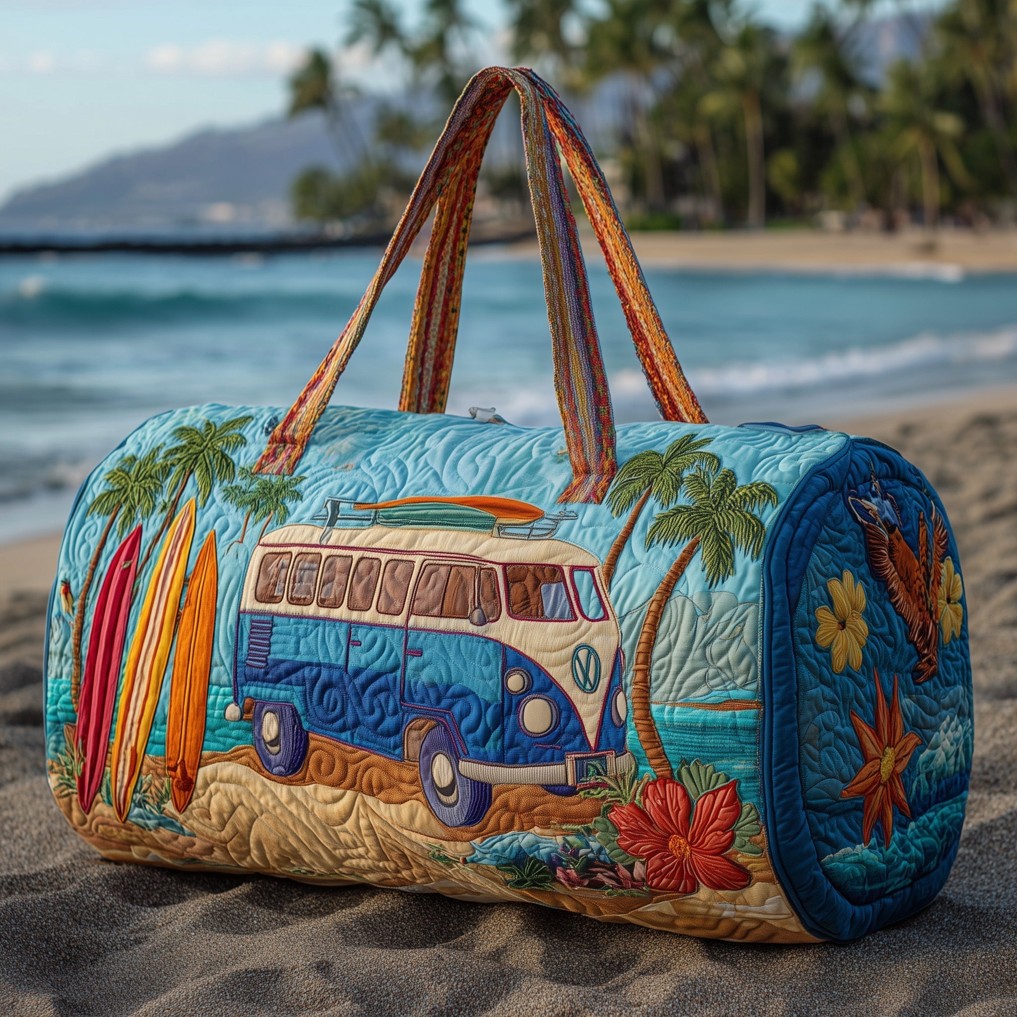 Hippie Van Quilted Duffle Bag GFTOMA2889 - Giftroza