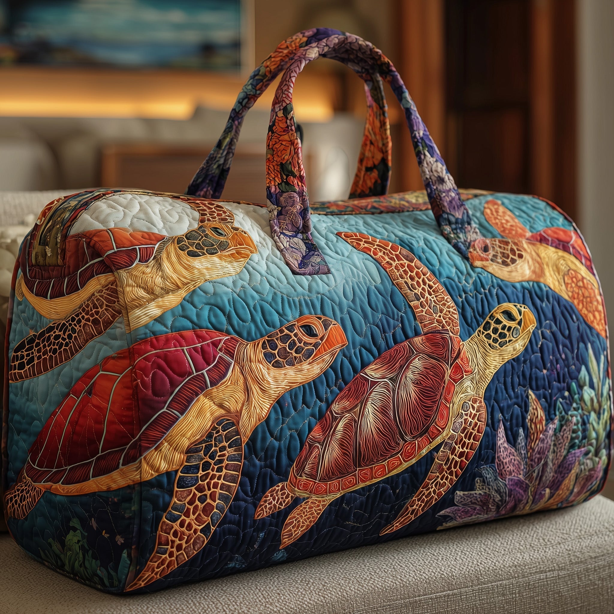 Turtle Quilted Duffle Bag GFTOMA2047 - Giftroza