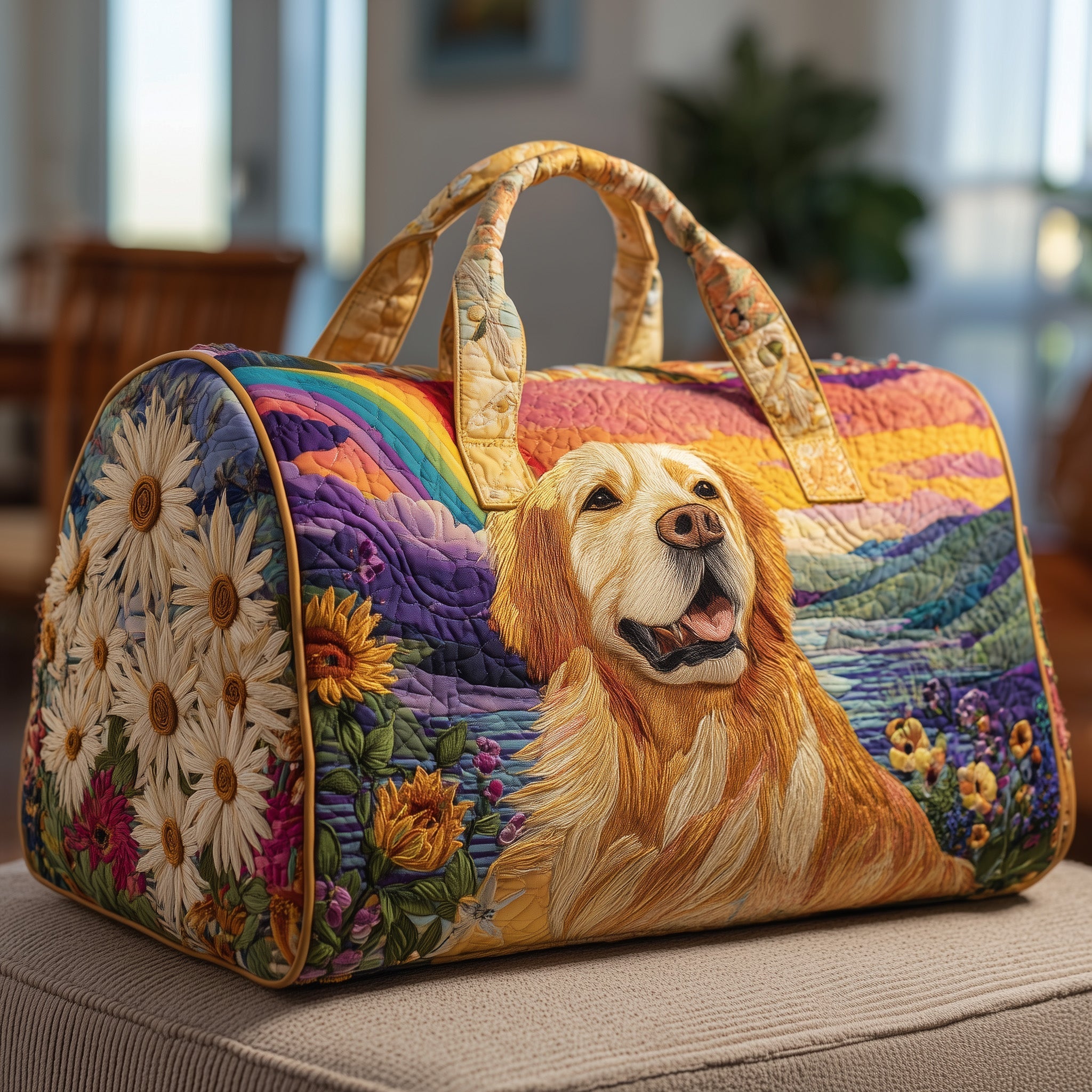 Golden Retriever Quilted Duffle Bag GFTOMA3834 - Giftroza