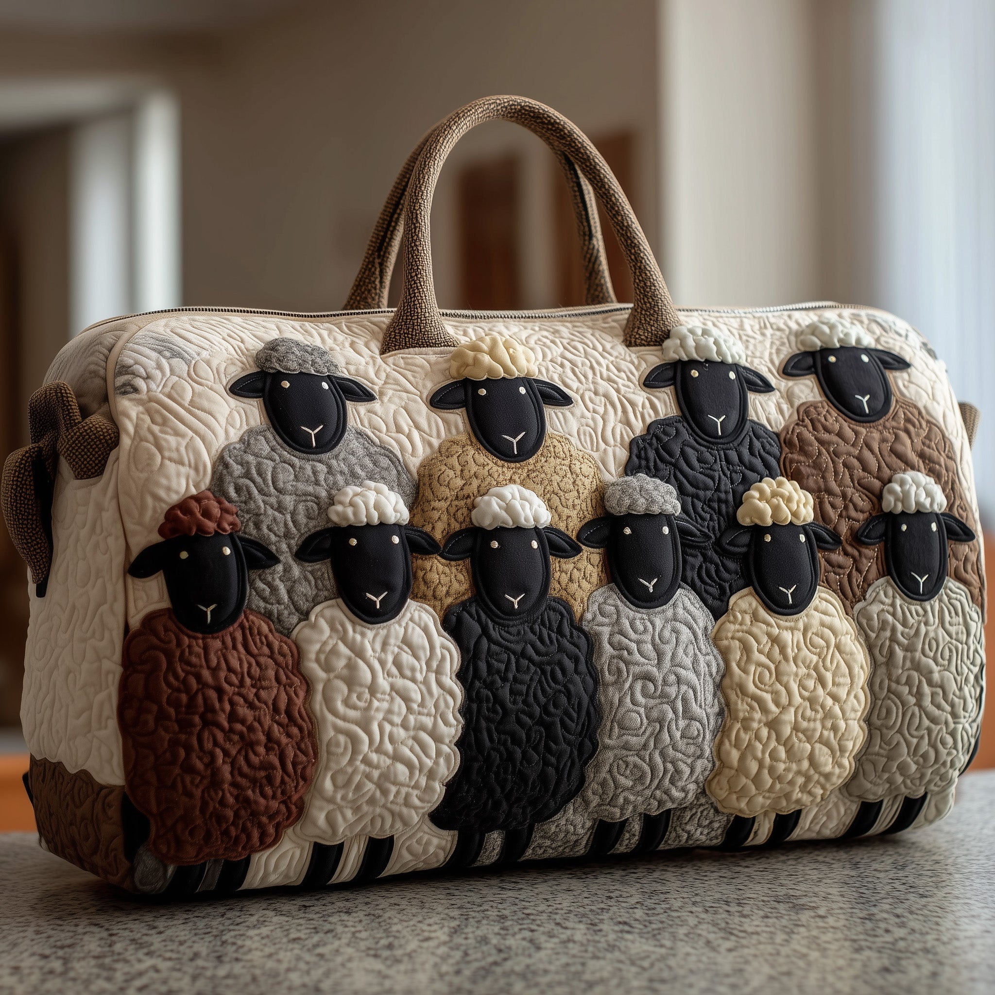 Sheep Serenity Quilted Duffle Bag GFTOHD8575 - Giftroza